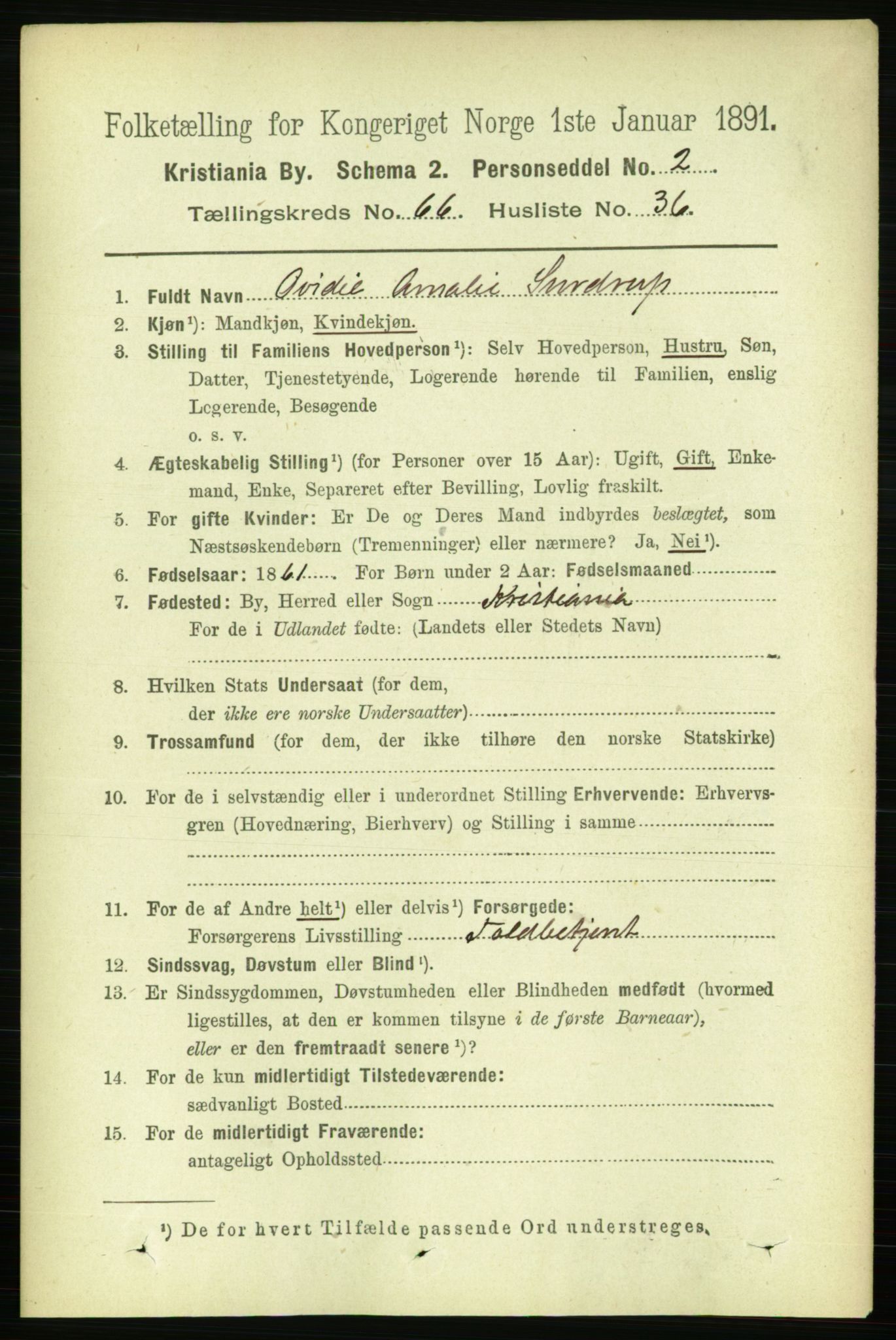 RA, 1891 census for 0301 Kristiania, 1891, p. 36304