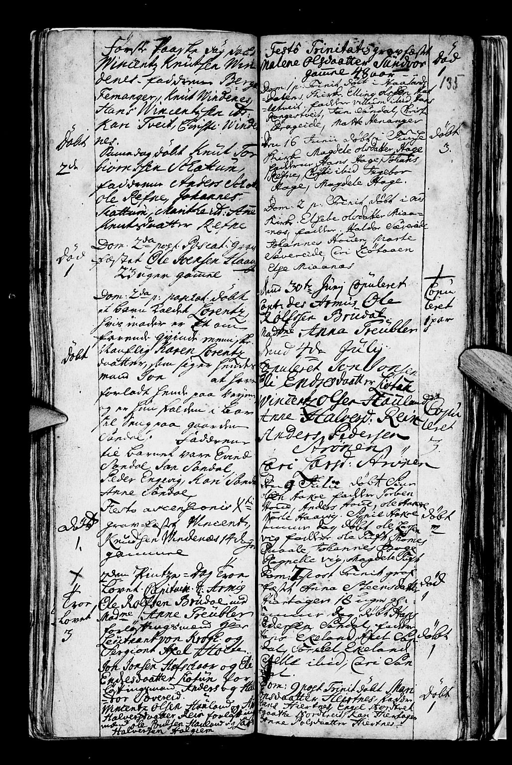 Os sokneprestembete, SAB/A-99929: Parish register (official) no. A 5, 1669-1760, p. 135