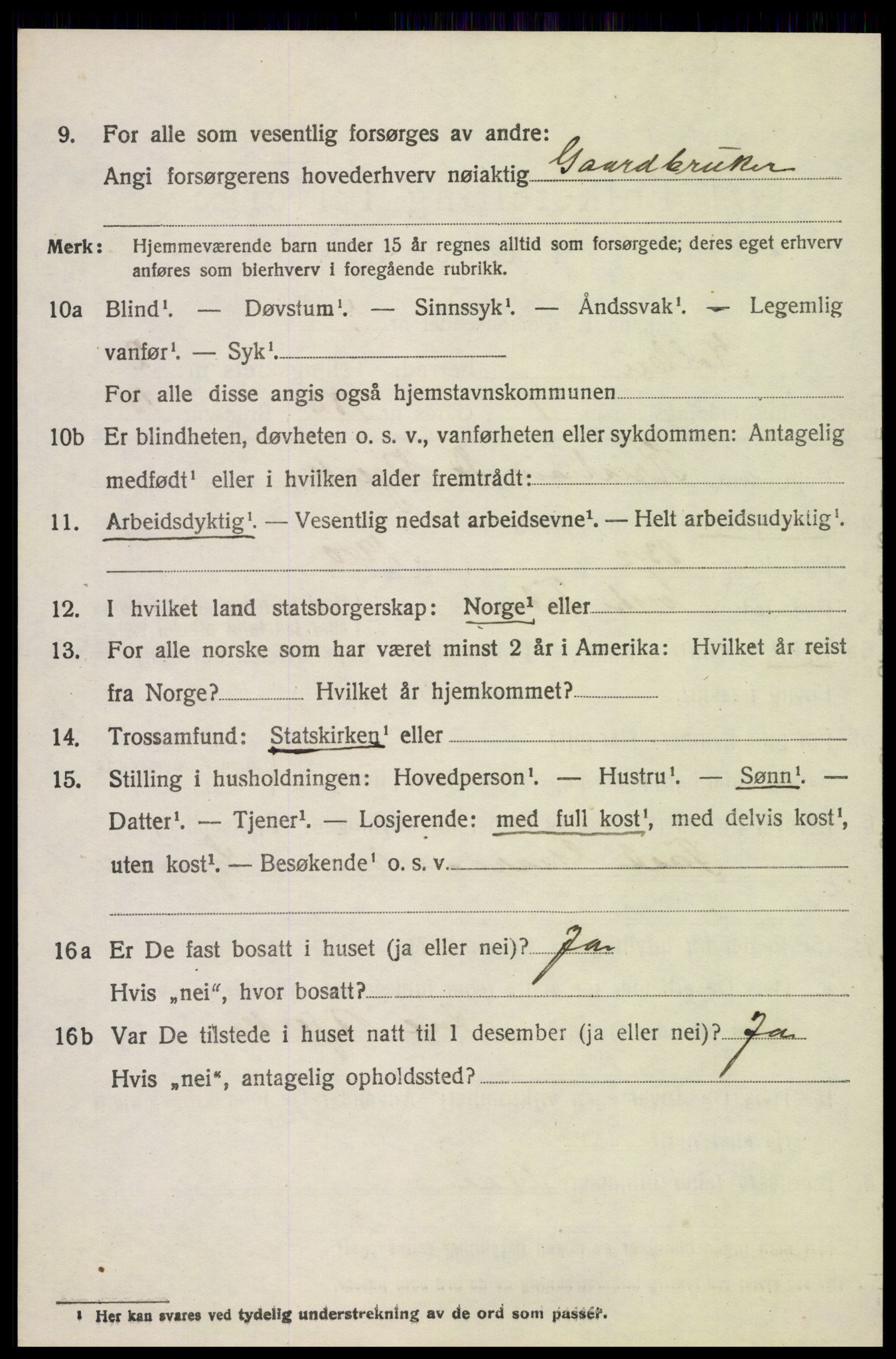 SAH, 1920 census for Kolbu, 1920, p. 1739