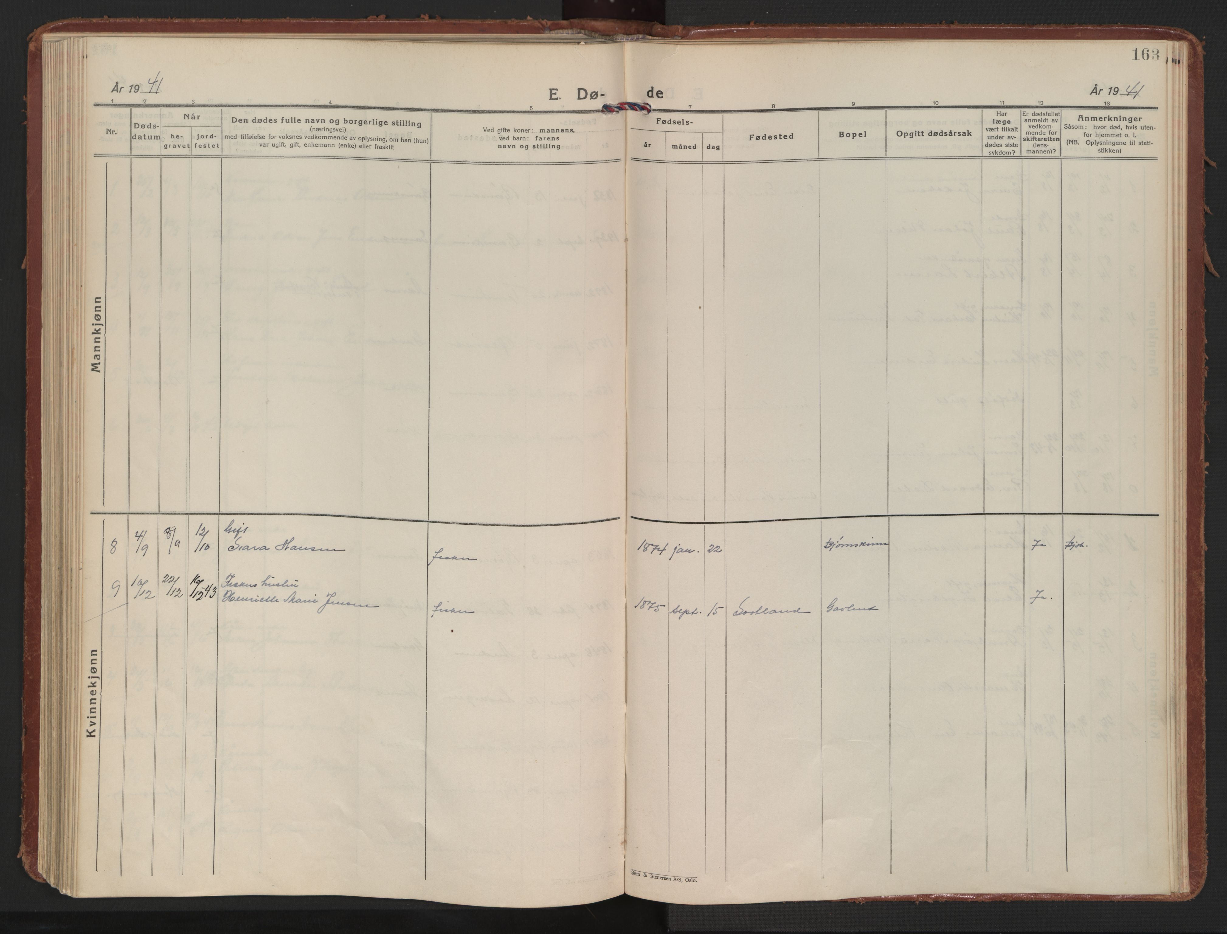 Ministerialprotokoller, klokkerbøker og fødselsregistre - Nordland, AV/SAT-A-1459/898/L1424: Parish register (official) no. 898A04, 1928-1946, p. 163