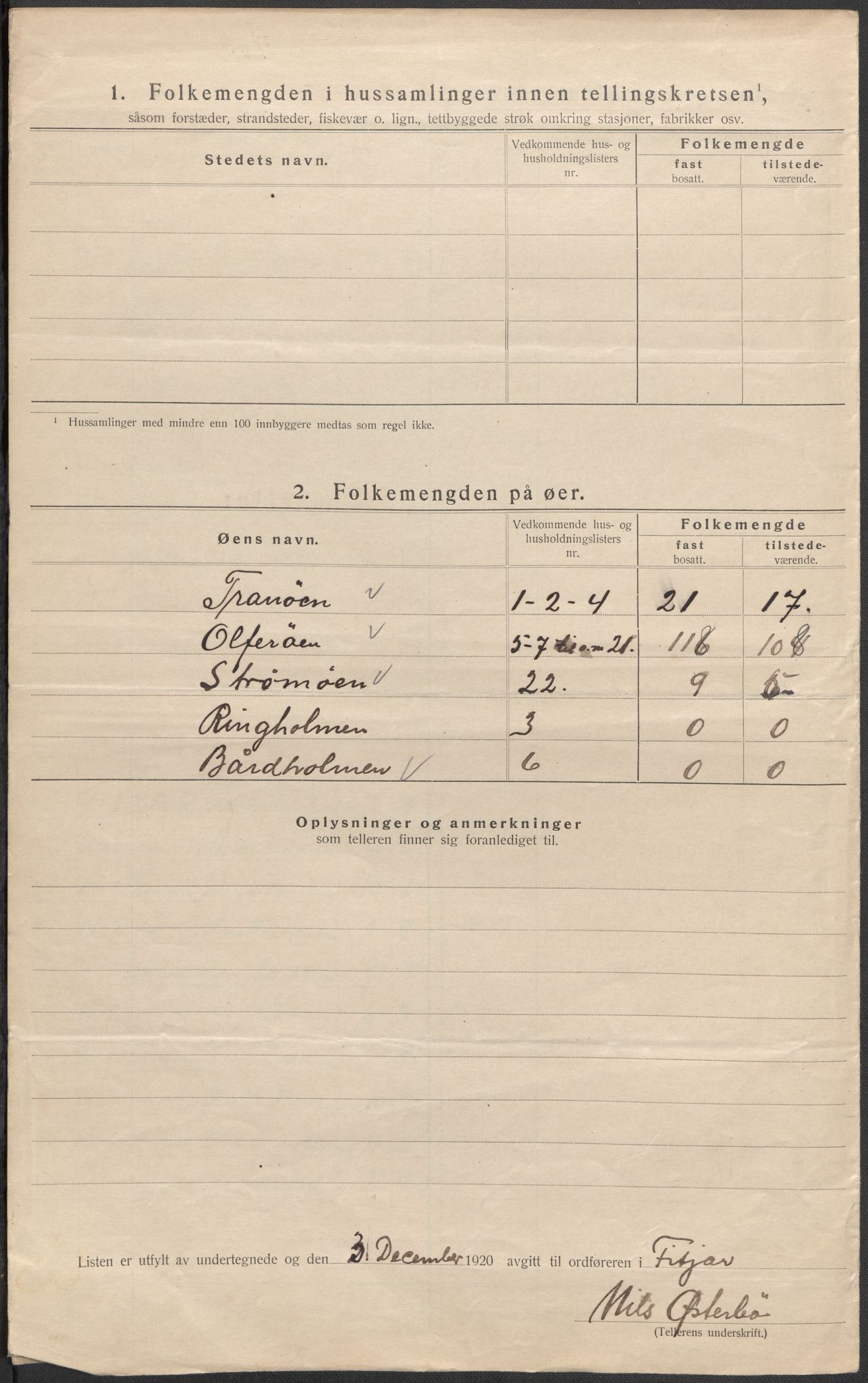 SAB, 1920 census for Fitjar, 1920, p. 25