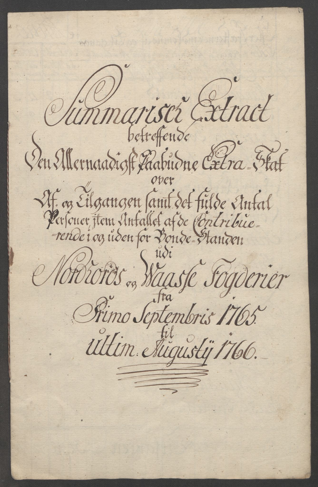 Rentekammeret inntil 1814, Reviderte regnskaper, Fogderegnskap, AV/RA-EA-4092/R51/L3303: Ekstraskatten Nordhordland og Voss, 1762-1772, p. 117