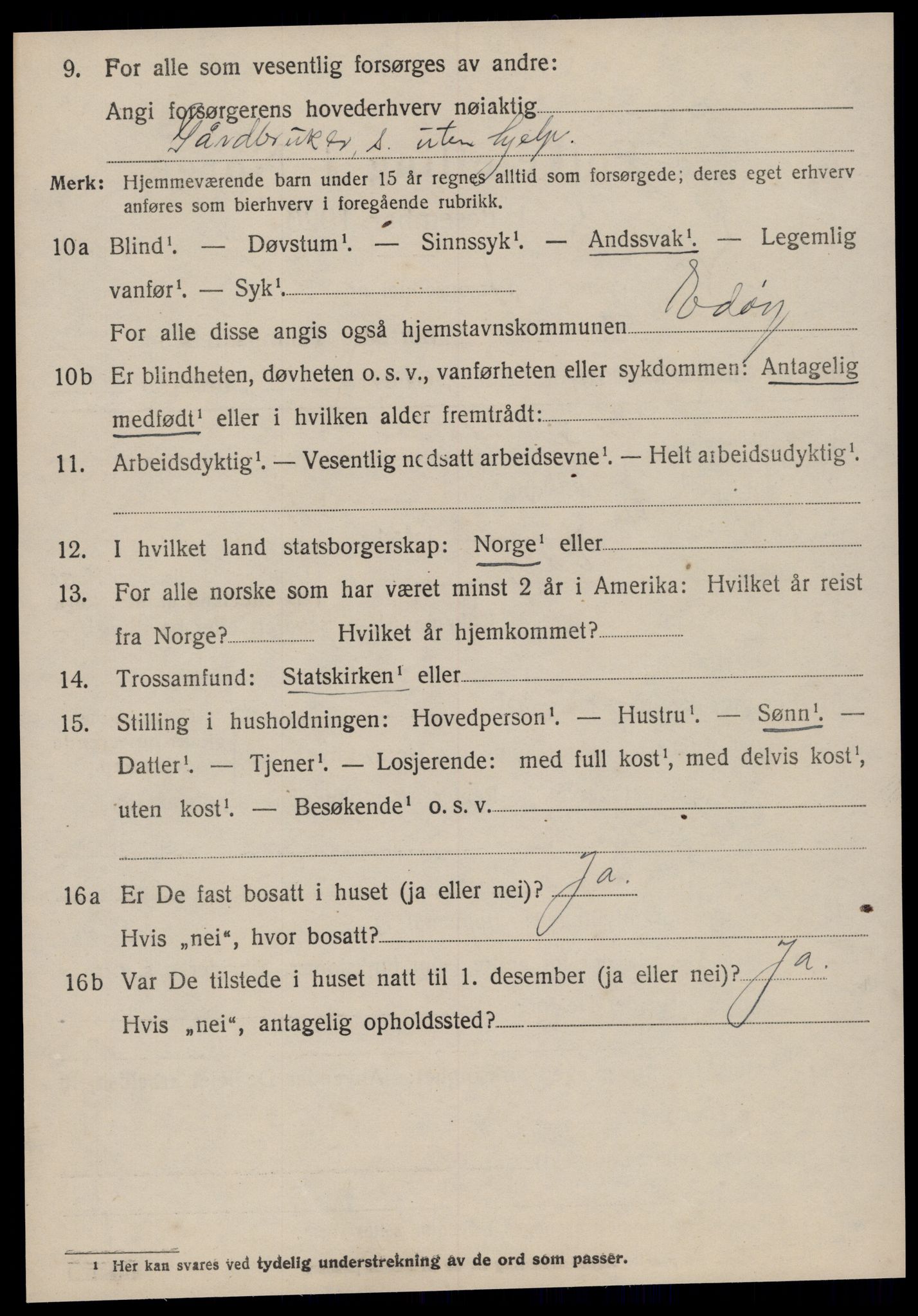 SAT, 1920 census for Edøy, 1920, p. 929