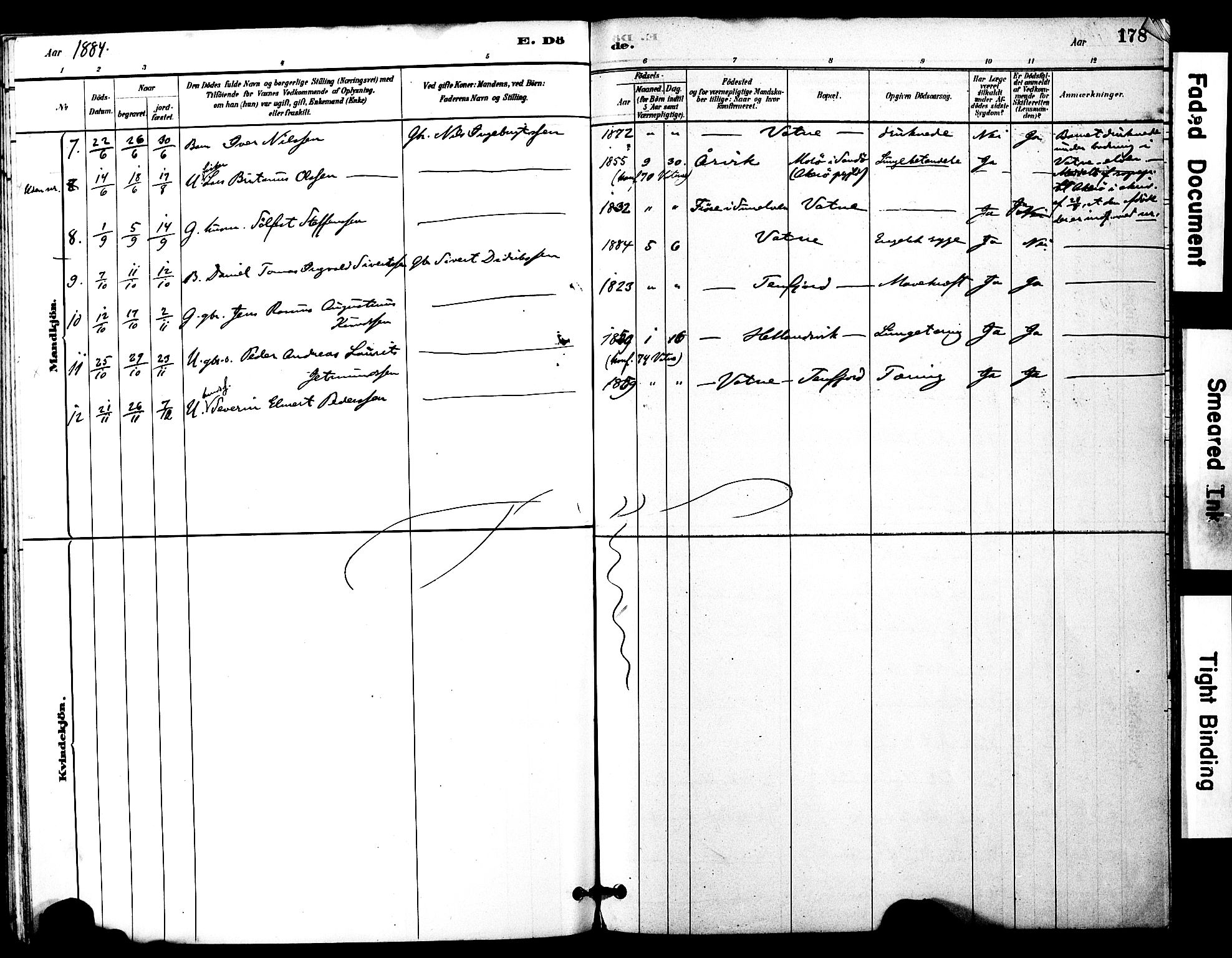 Ministerialprotokoller, klokkerbøker og fødselsregistre - Møre og Romsdal, SAT/A-1454/525/L0374: Parish register (official) no. 525A04, 1880-1899, p. 178