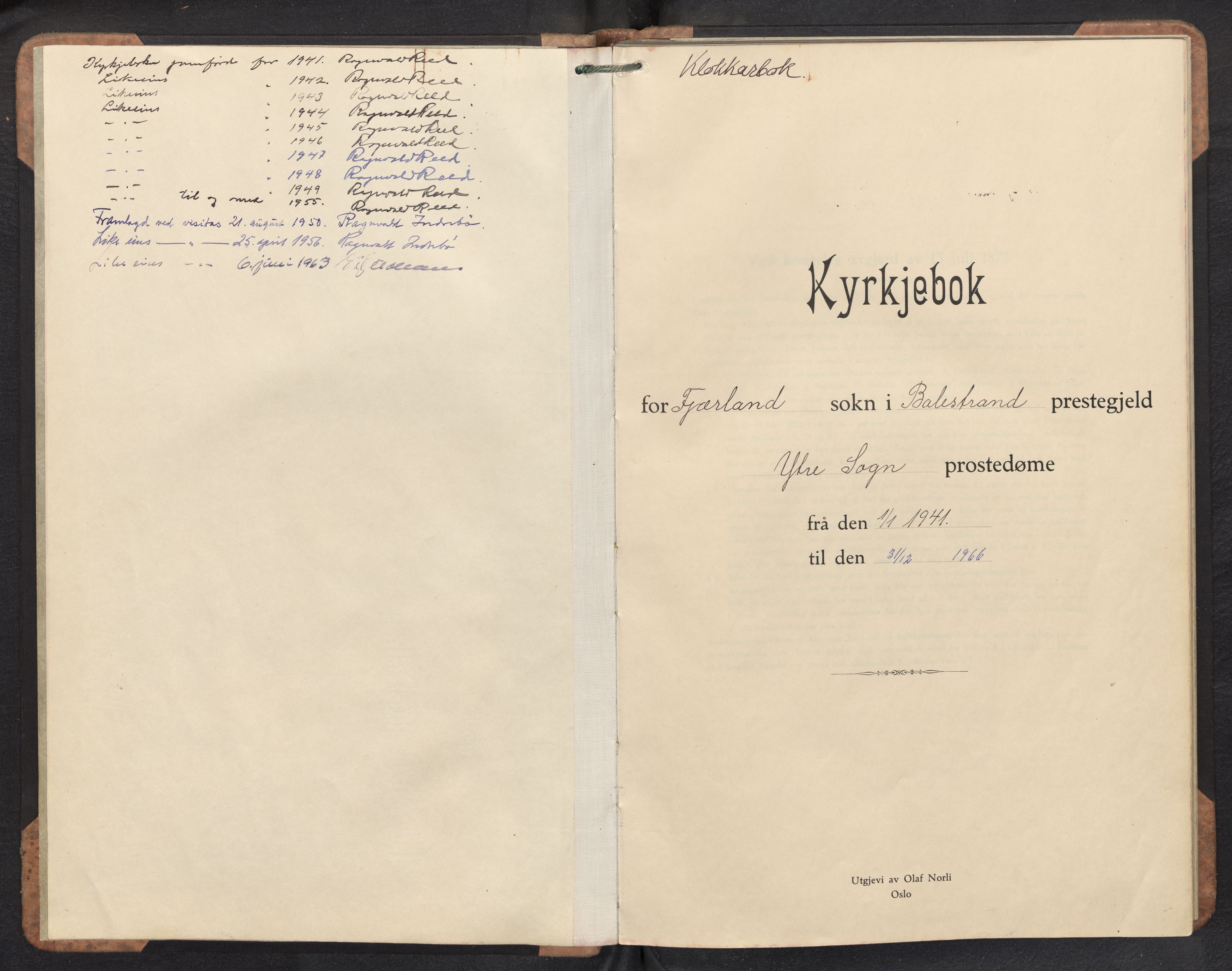Balestrand sokneprestembete, SAB/A-79601/H/Hab/Habb/L0003: Parish register (copy) no. B 3, 1941-1967