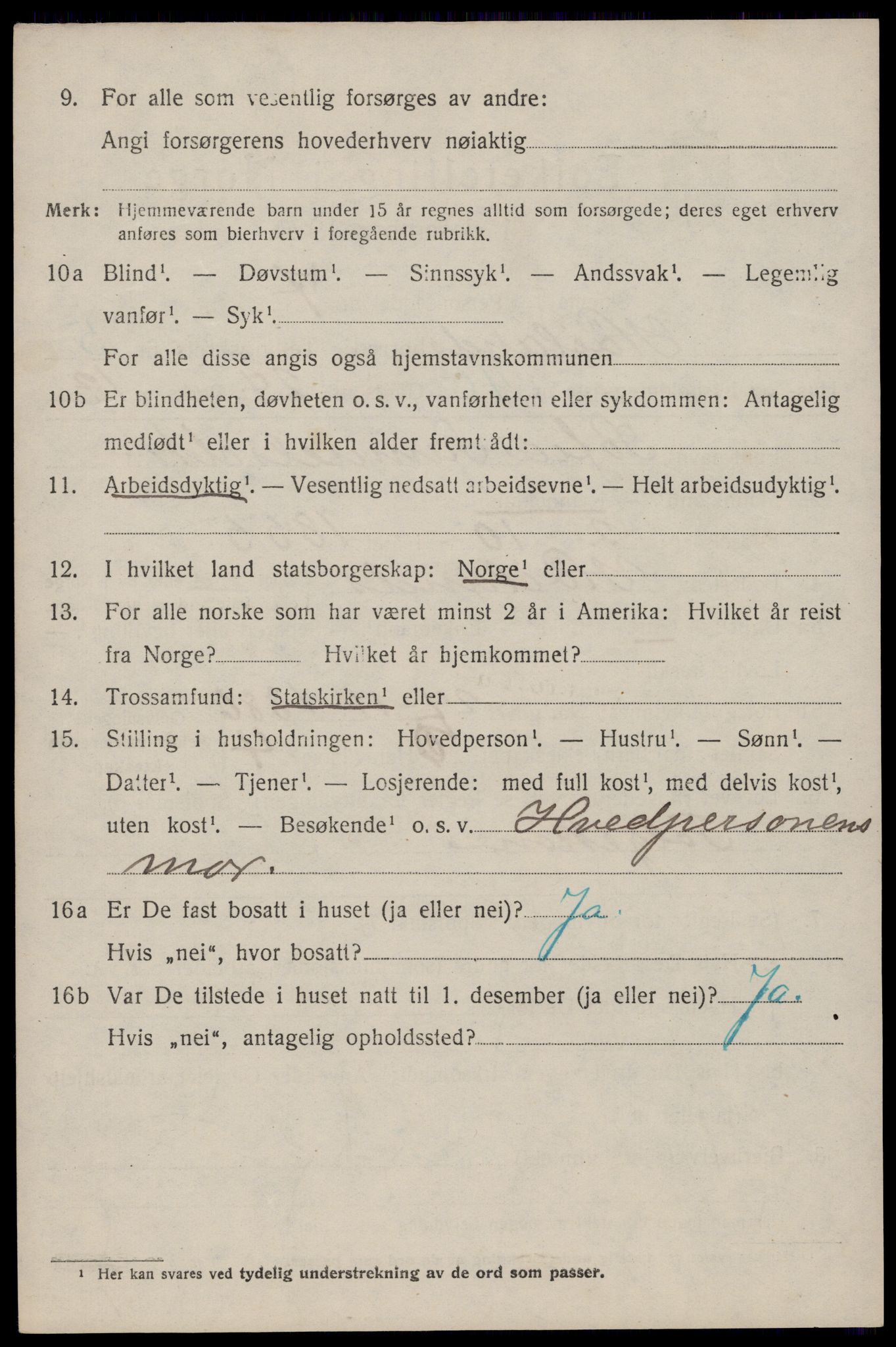 SAST, 1920 census for Høyland, 1920, p. 4255