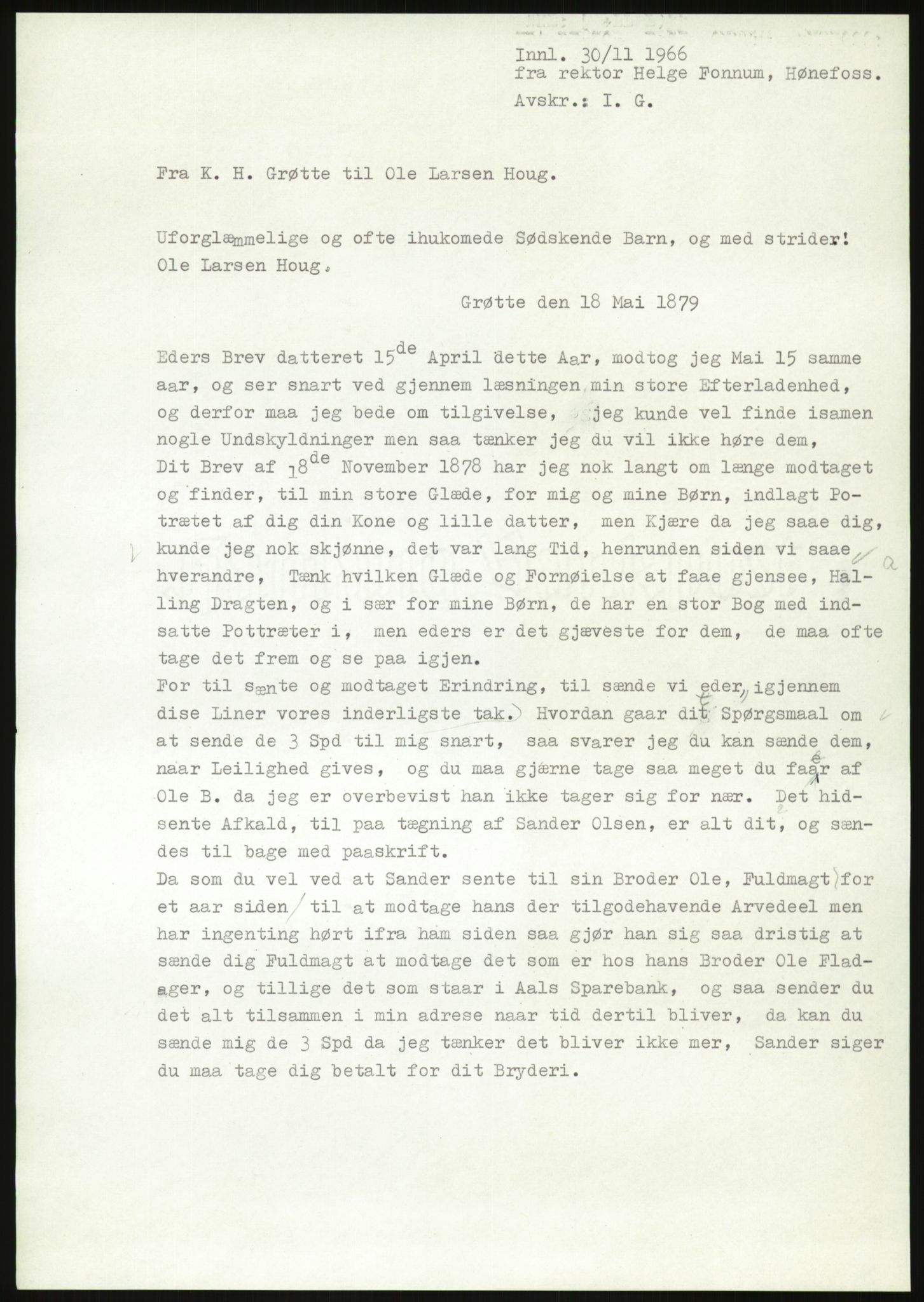 Samlinger til kildeutgivelse, Amerikabrevene, AV/RA-EA-4057/F/L0019: Innlån fra Buskerud: Fonnem - Kristoffersen, 1838-1914, p. 497