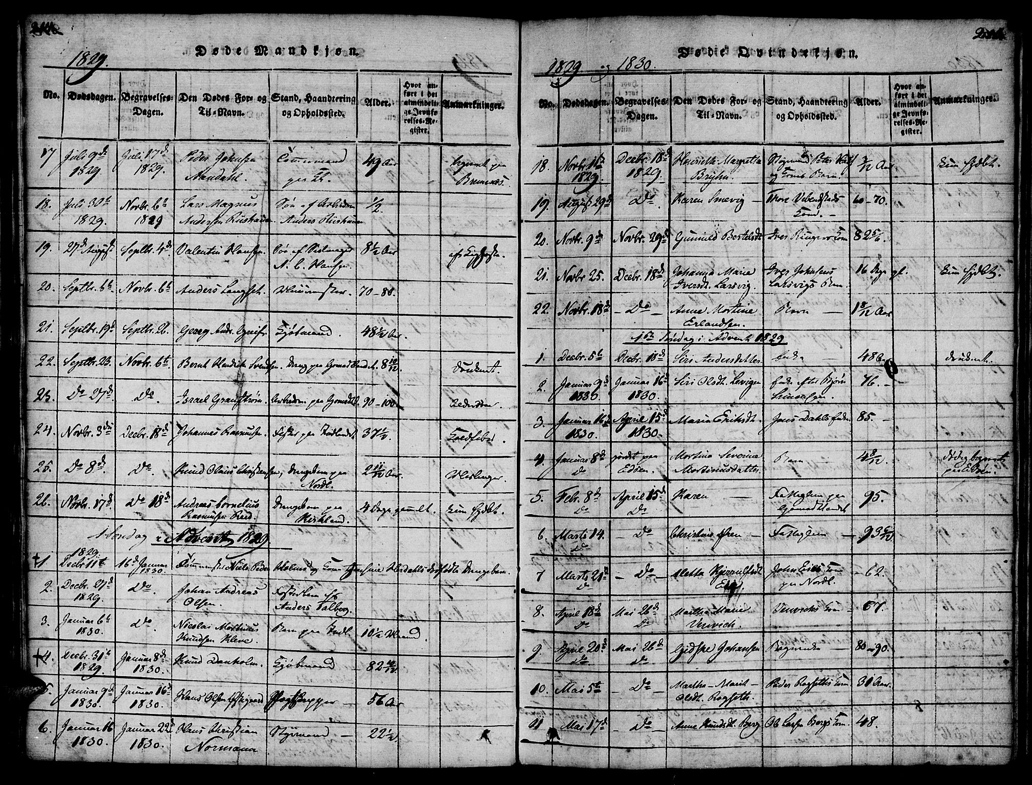 Ministerialprotokoller, klokkerbøker og fødselsregistre - Møre og Romsdal, AV/SAT-A-1454/572/L0842: Parish register (official) no. 572A05, 1819-1832, p. 214-215