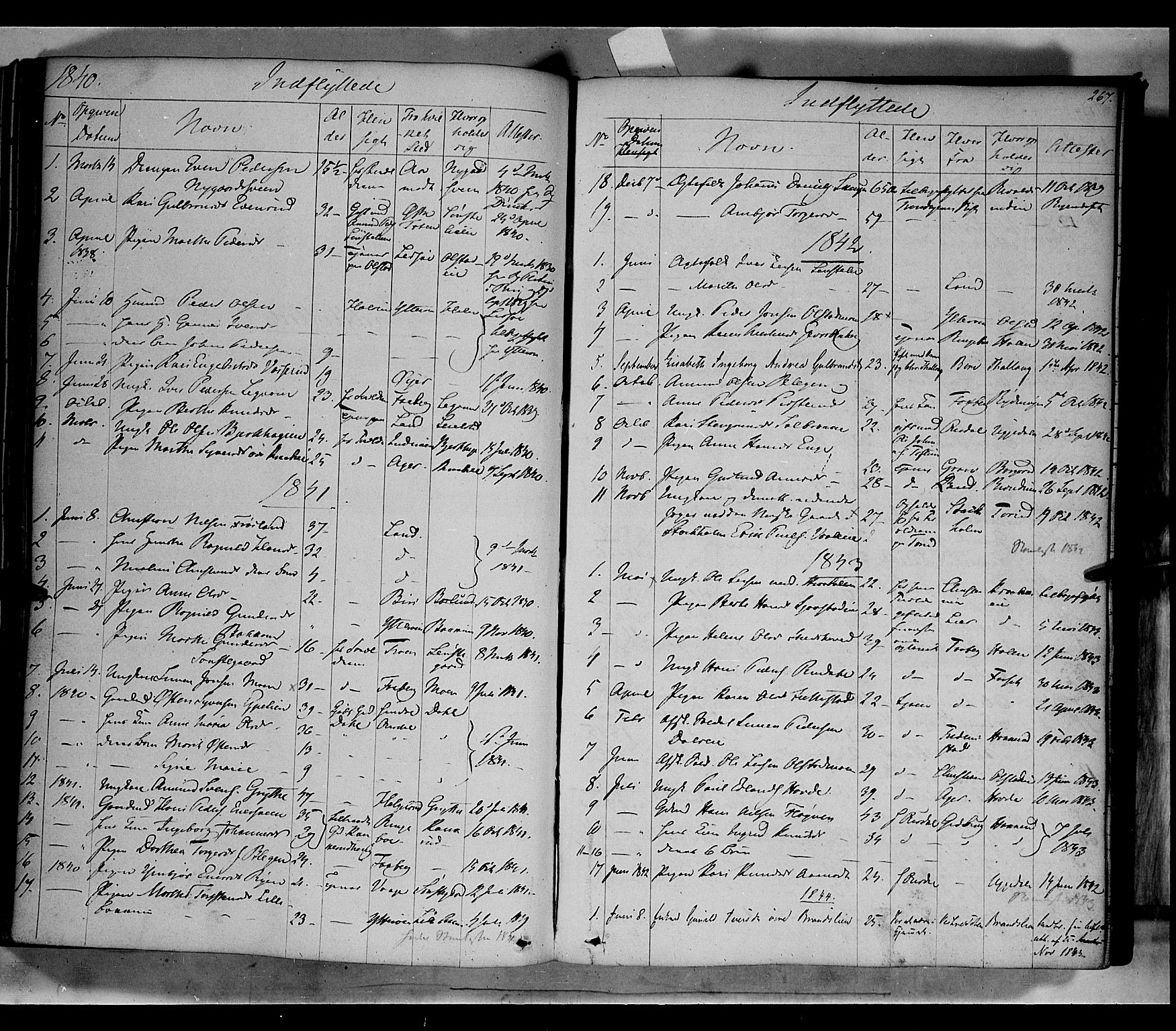 Gausdal prestekontor, SAH/PREST-090/H/Ha/Haa/L0007: Parish register (official) no. 7, 1840-1850, p. 267