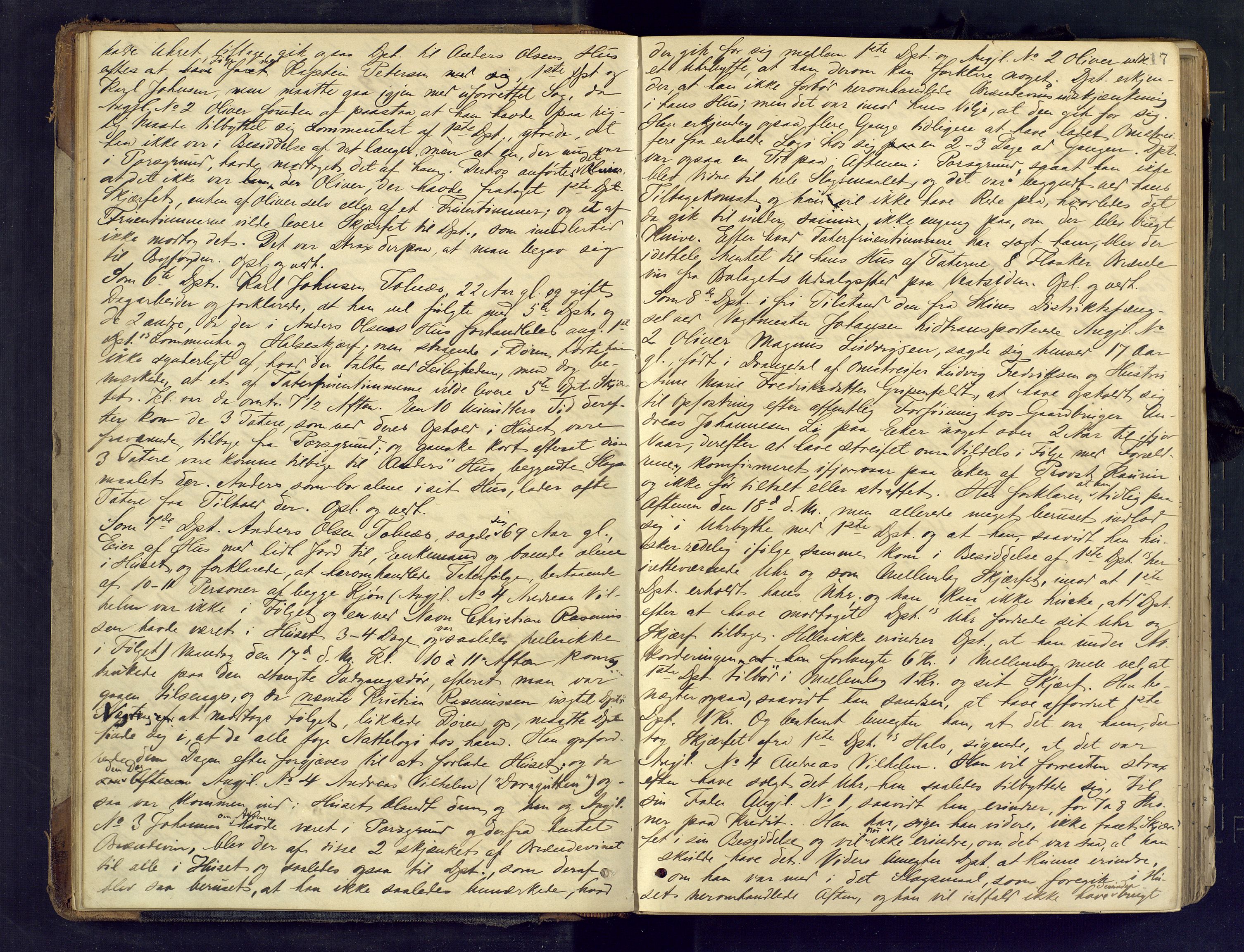 Gjerpen sorenskriveri, AV/SAKO-A-216/F/Fb/L0012: Ekstrarettsprotokoll, 1886-1893, p. 17
