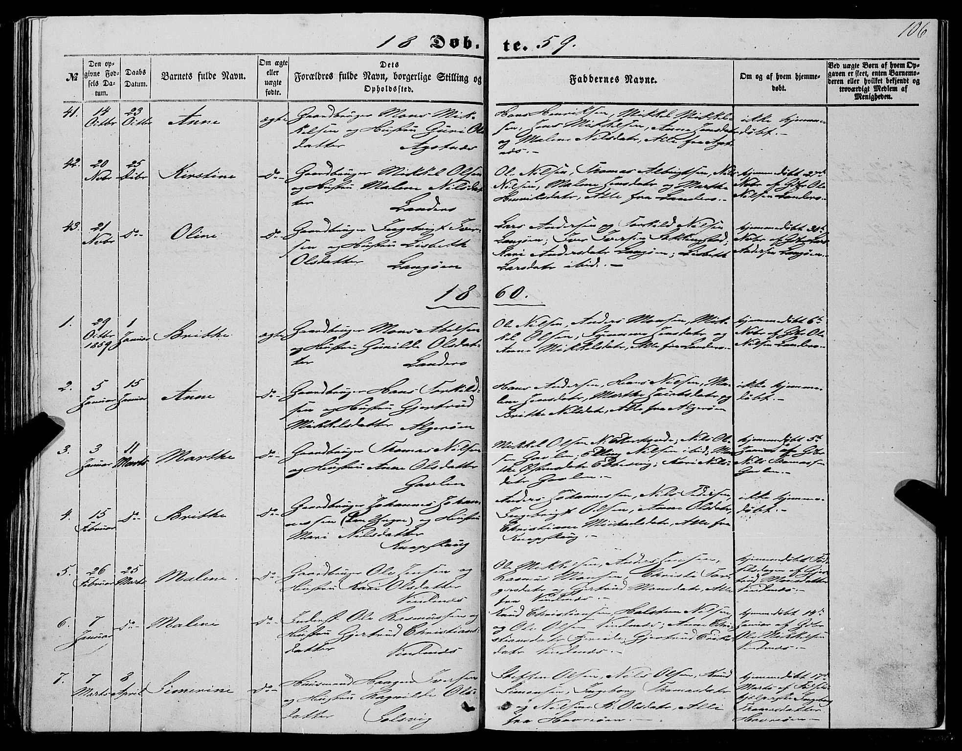 Fjell sokneprestembete, SAB/A-75301/H/Haa: Parish register (official) no. A 2, 1847-1864, p. 106