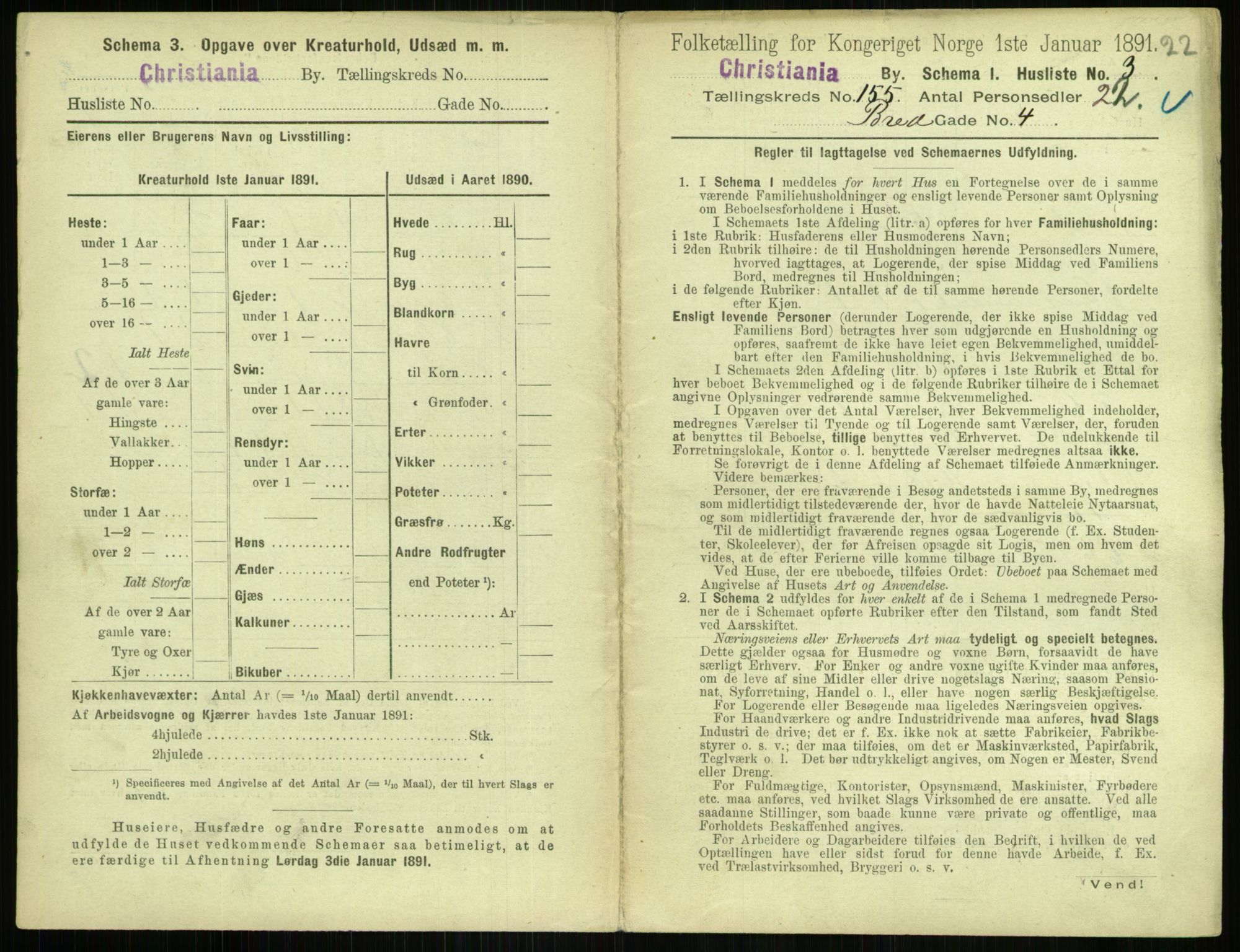 RA, 1891 census for 0301 Kristiania, 1891, p. 88164