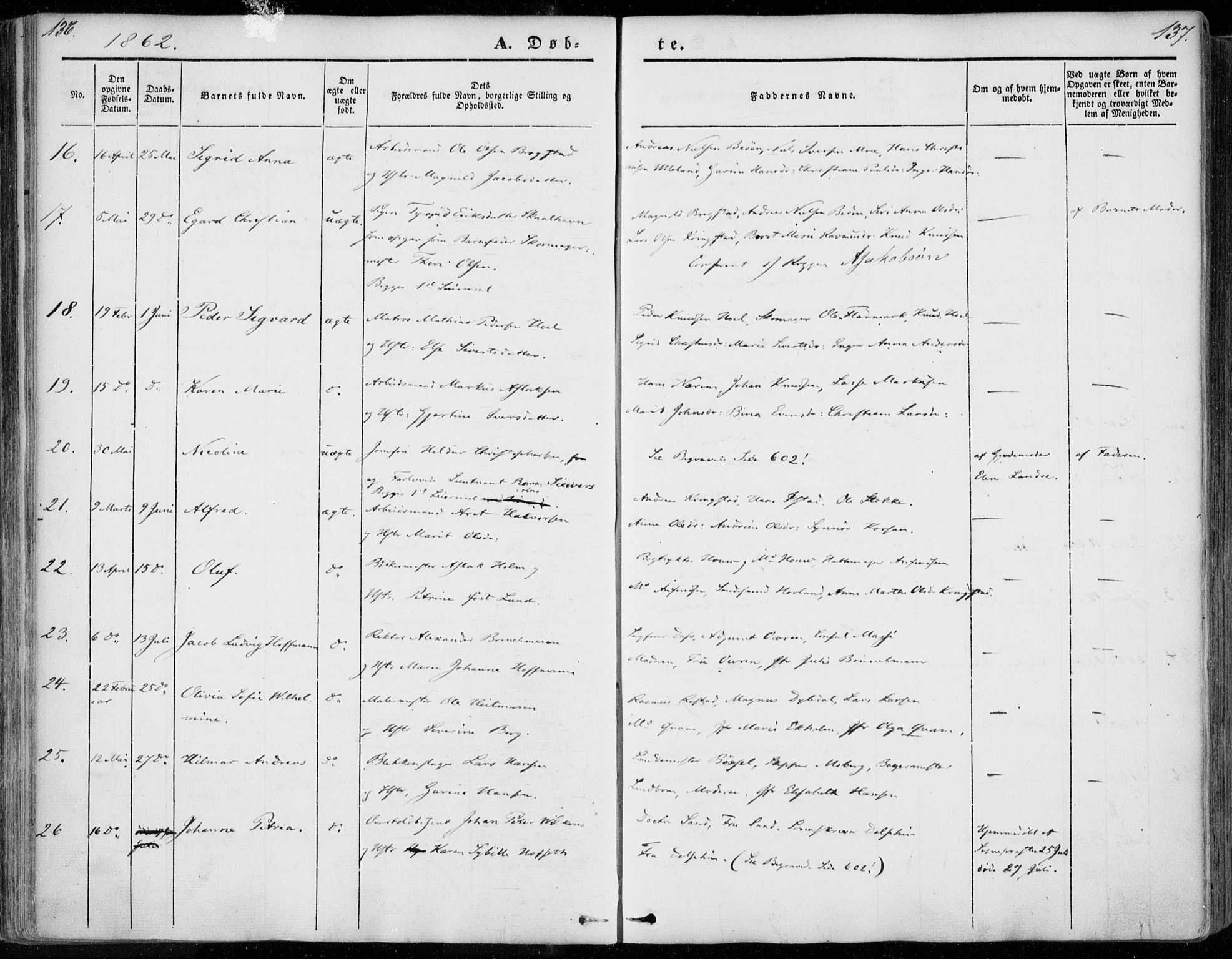 Ministerialprotokoller, klokkerbøker og fødselsregistre - Møre og Romsdal, AV/SAT-A-1454/558/L0689: Parish register (official) no. 558A03, 1843-1872, p. 136-137