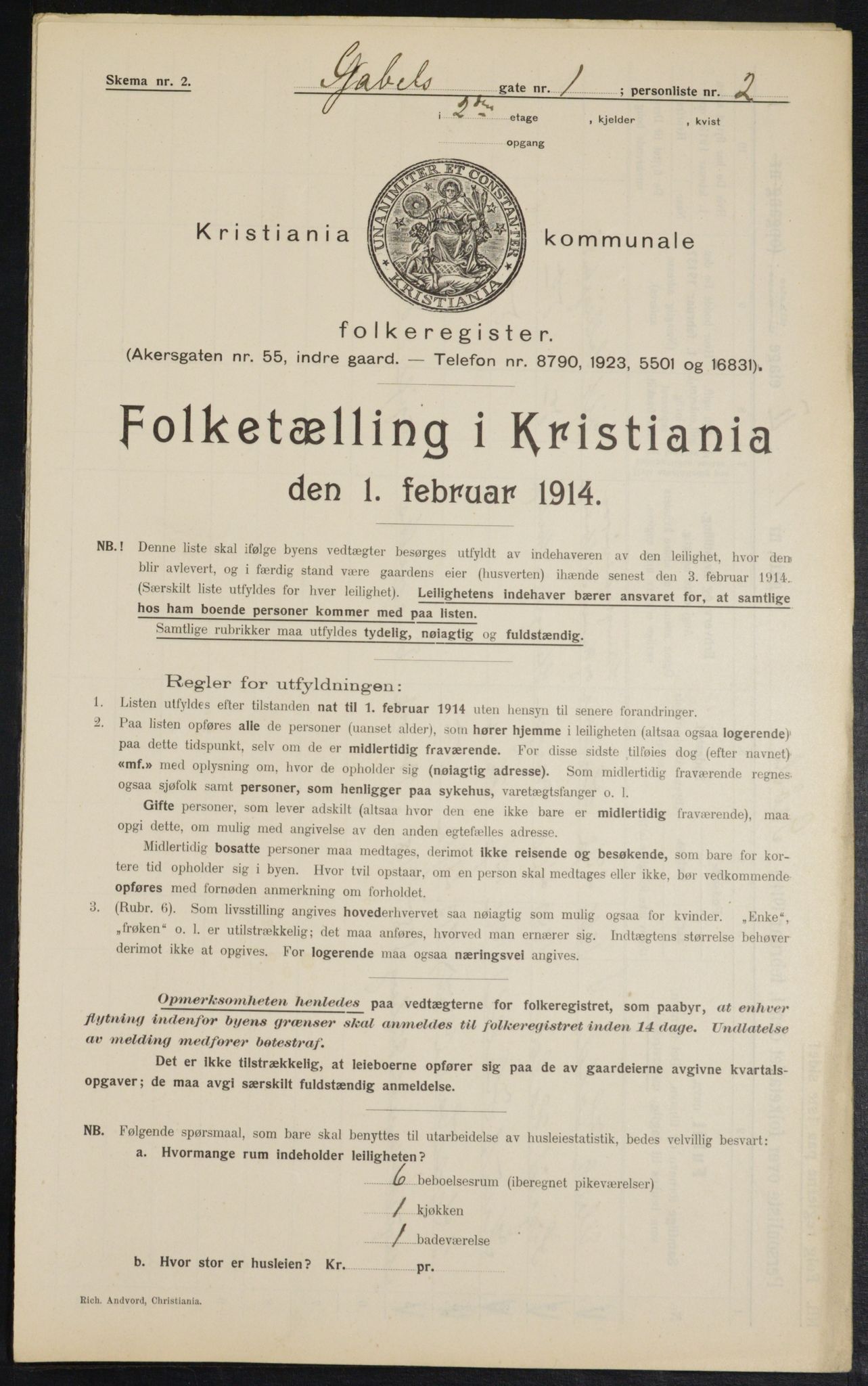 OBA, Municipal Census 1914 for Kristiania, 1914, p. 28680