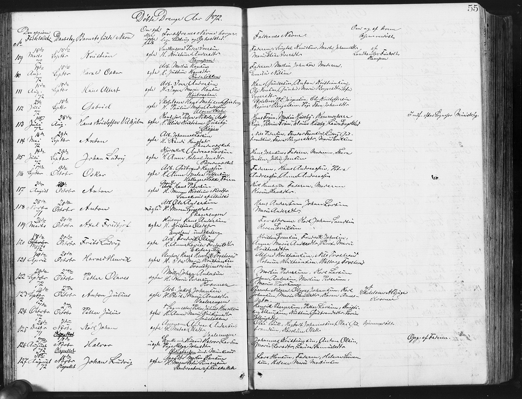 Østre Aker prestekontor Kirkebøker, AV/SAO-A-10840/G/Ga/L0003: Parish register (copy) no. I 3, 1868-1913, p. 55