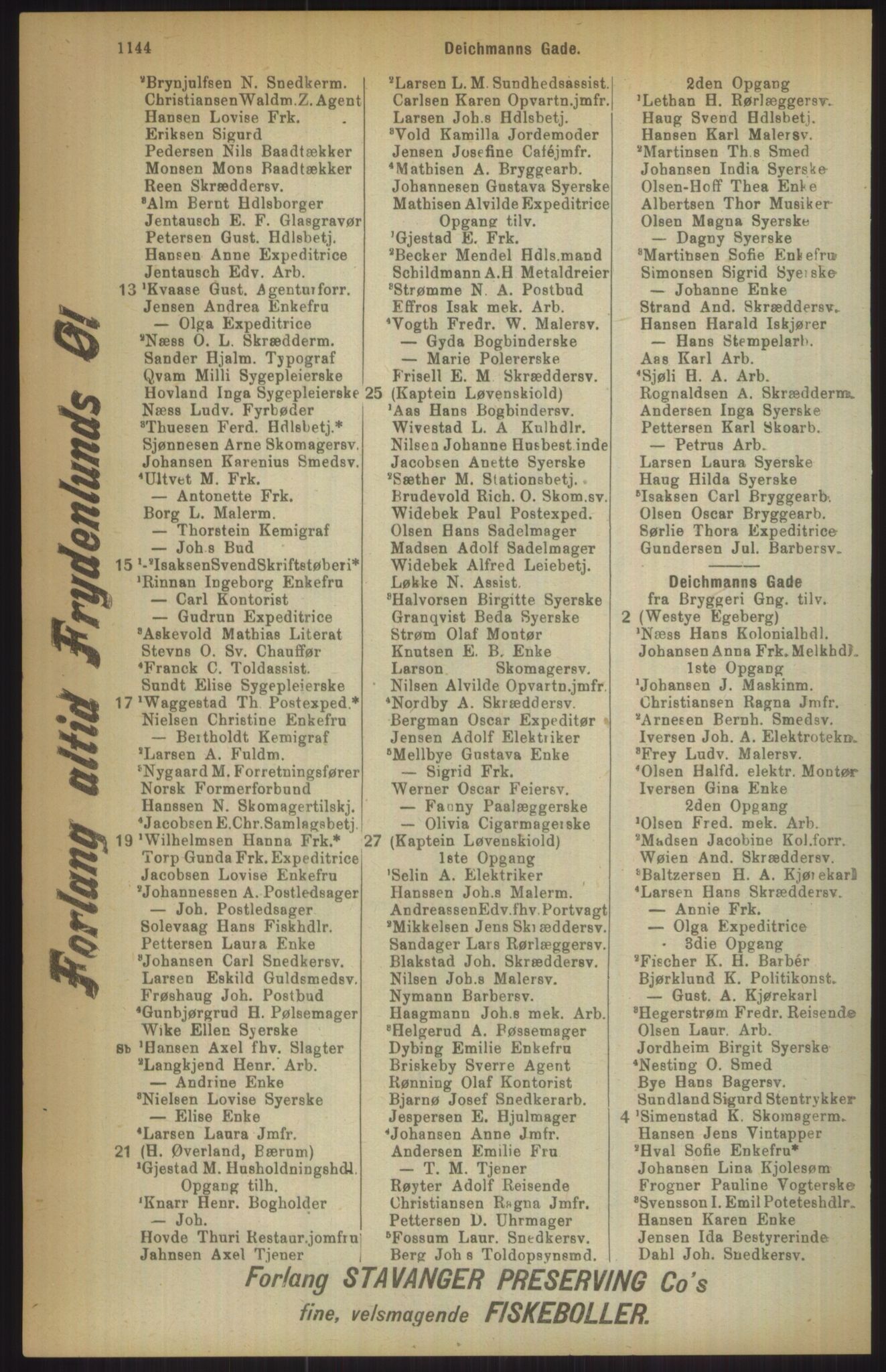 Kristiania/Oslo adressebok, PUBL/-, 1911, p. 1144