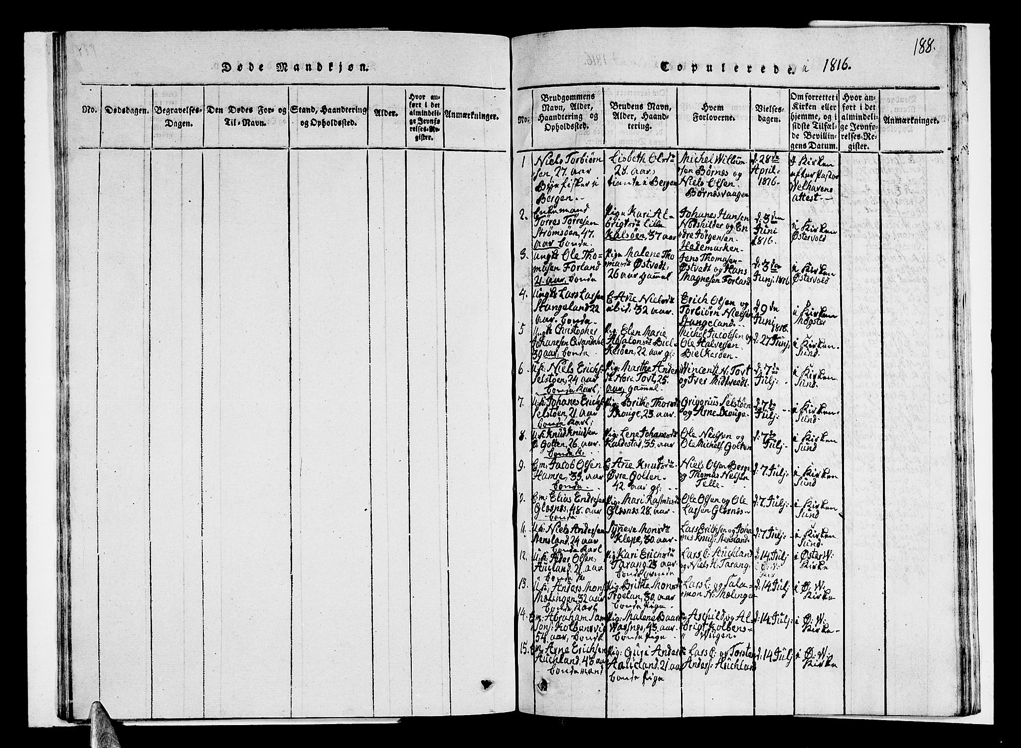 Sund sokneprestembete, SAB/A-99930: Parish register (copy) no. A 1, 1816-1827, p. 188