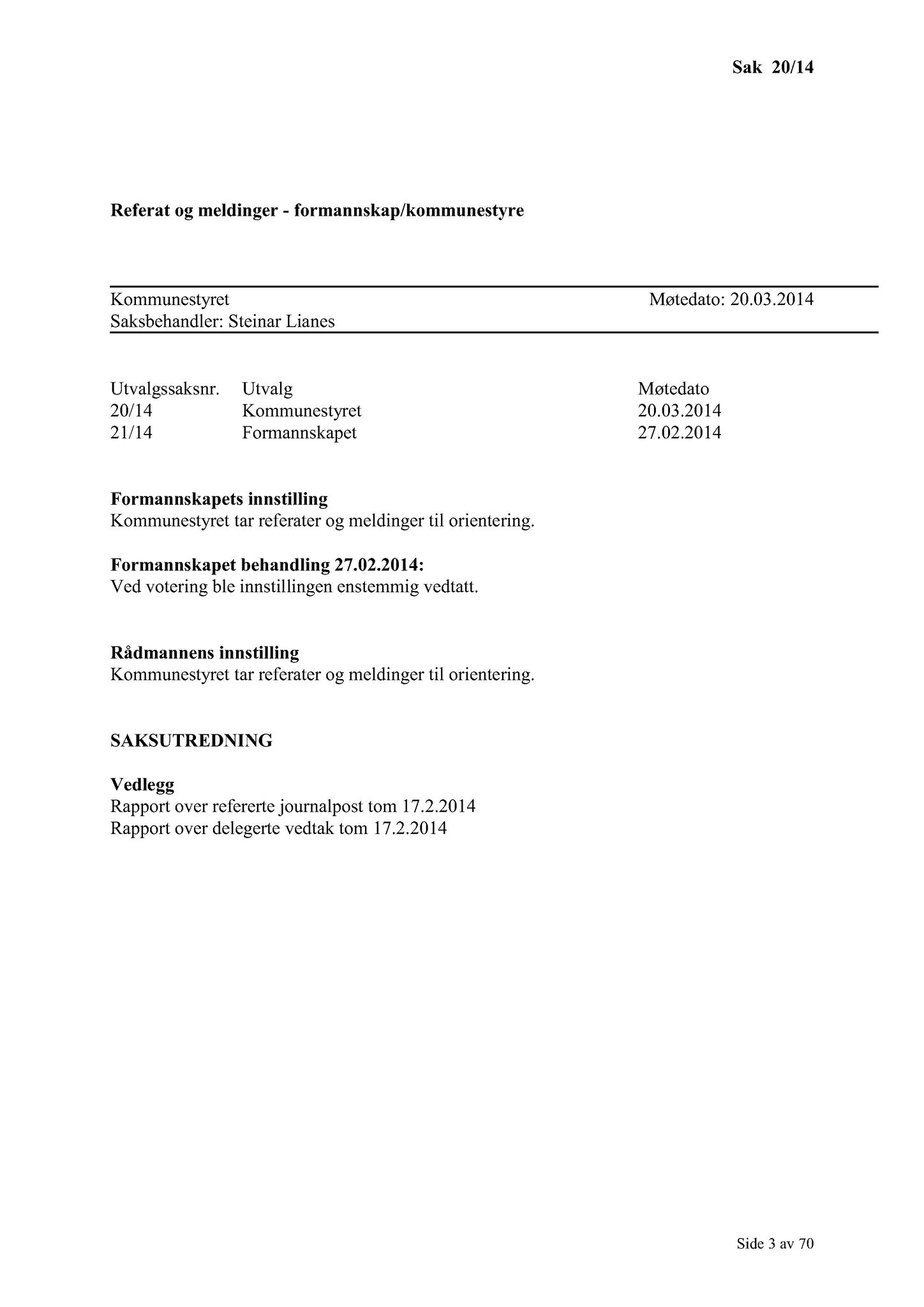 Klæbu Kommune, TRKO/KK/01-KS/L007: Kommunestyret - Møtedokumenter, 2014, p. 350