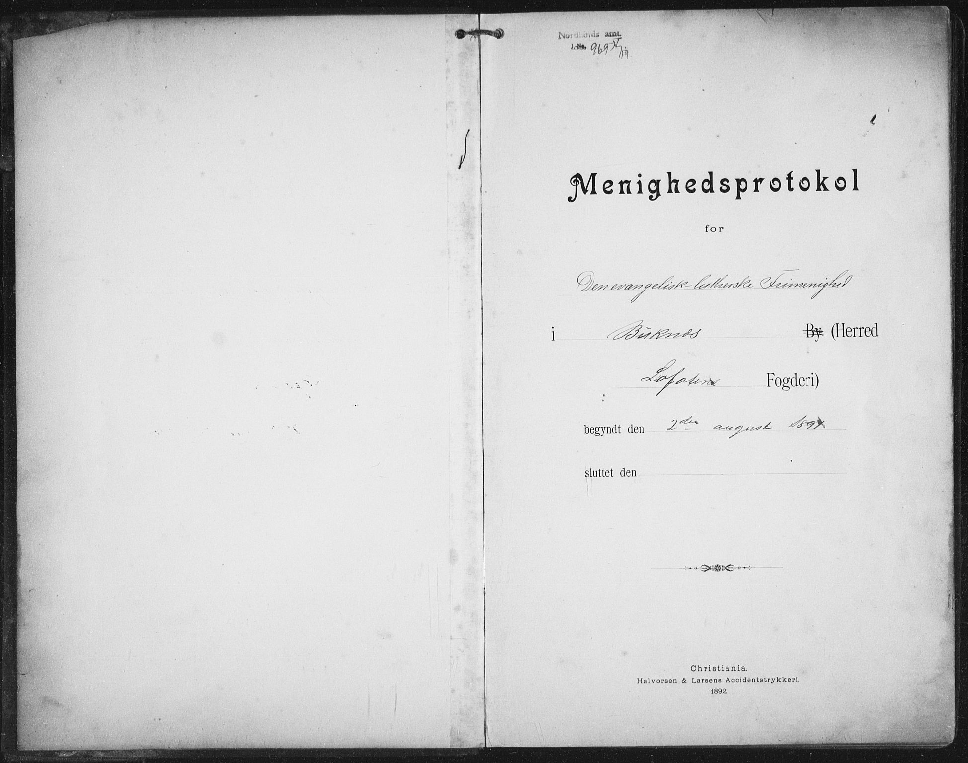 Ministerialprotokoller, klokkerbøker og fødselsregistre - Nordland, SAT/A-1459/881/L1174: Dissenter register no. 881D01, 1891-1933