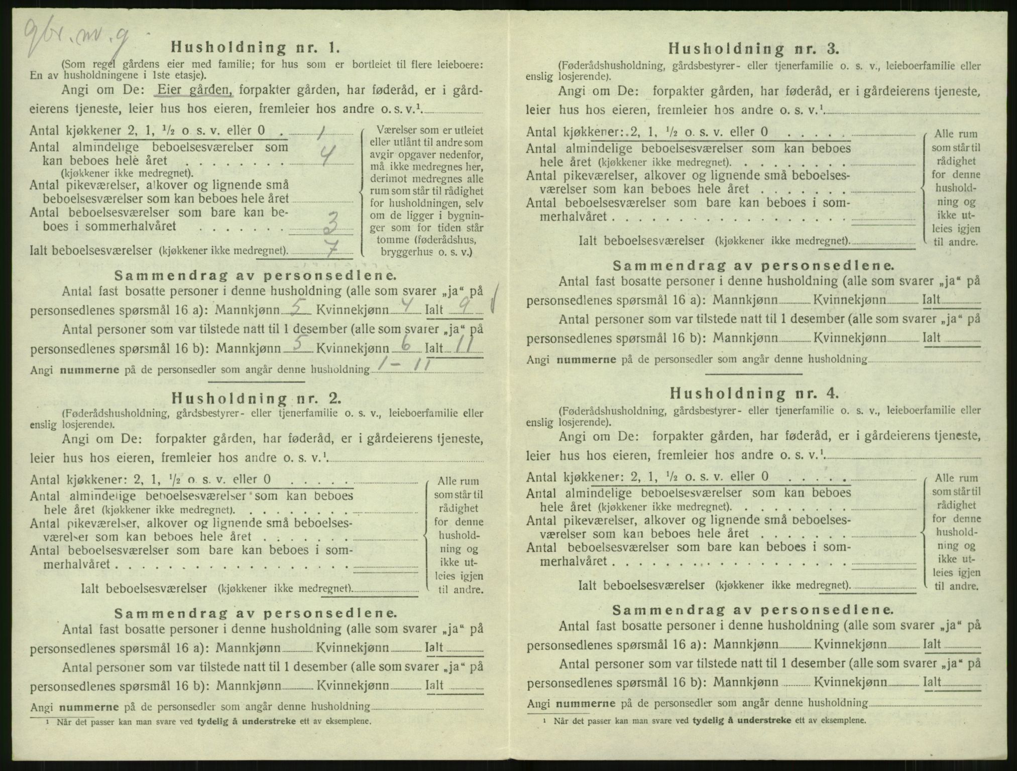 SAT, 1920 census for Norddal, 1920, p. 312