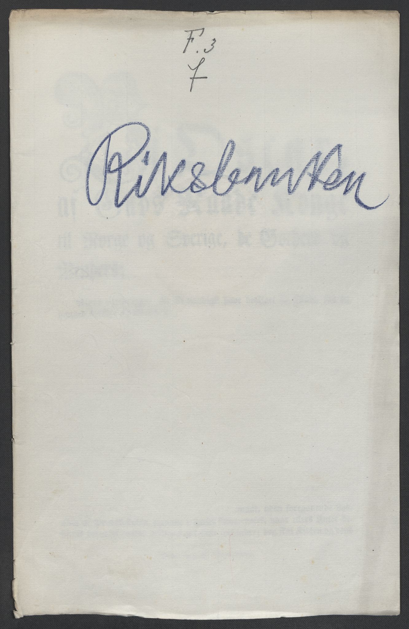 Christie, Wilhelm Frimann Koren, RA/PA-0014/F/L0006: Christies dokumenter fra Stortinget, 1817-1818, p. 377