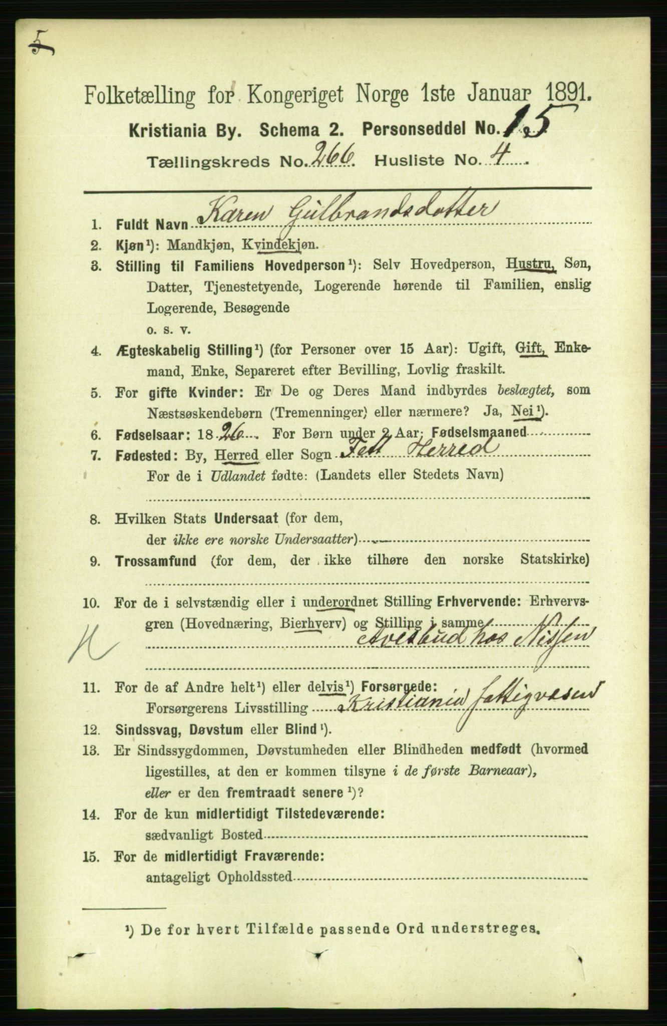 RA, 1891 census for 0301 Kristiania, 1891, p. 161242