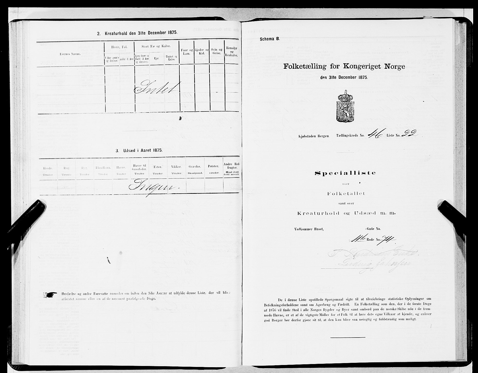 SAB, 1875 census for 1301 Bergen, 1875, p. 2427