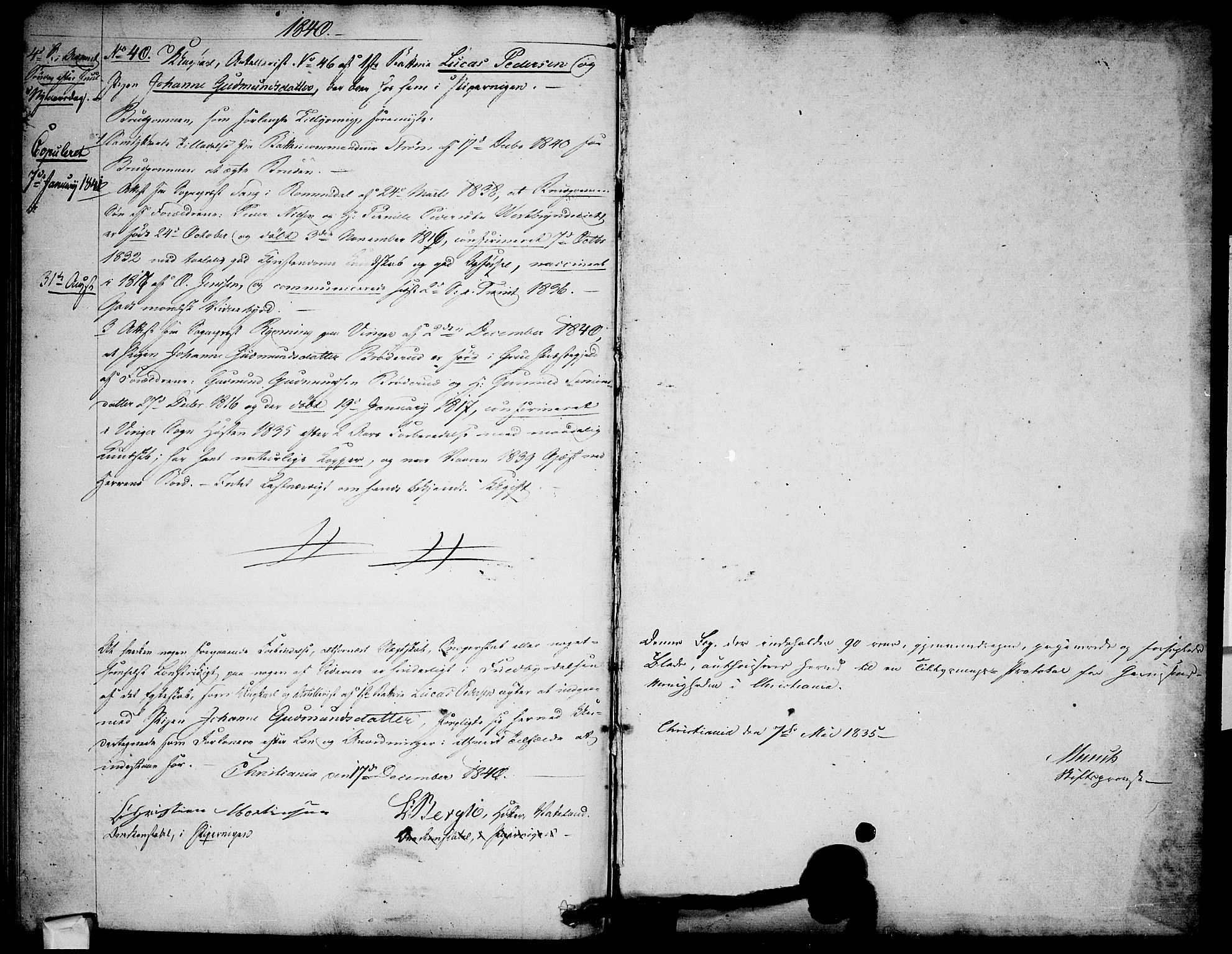 Garnisonsmenigheten Kirkebøker, SAO/A-10846/H/Ha/L0003: Banns register no. I 3, 1835-1840