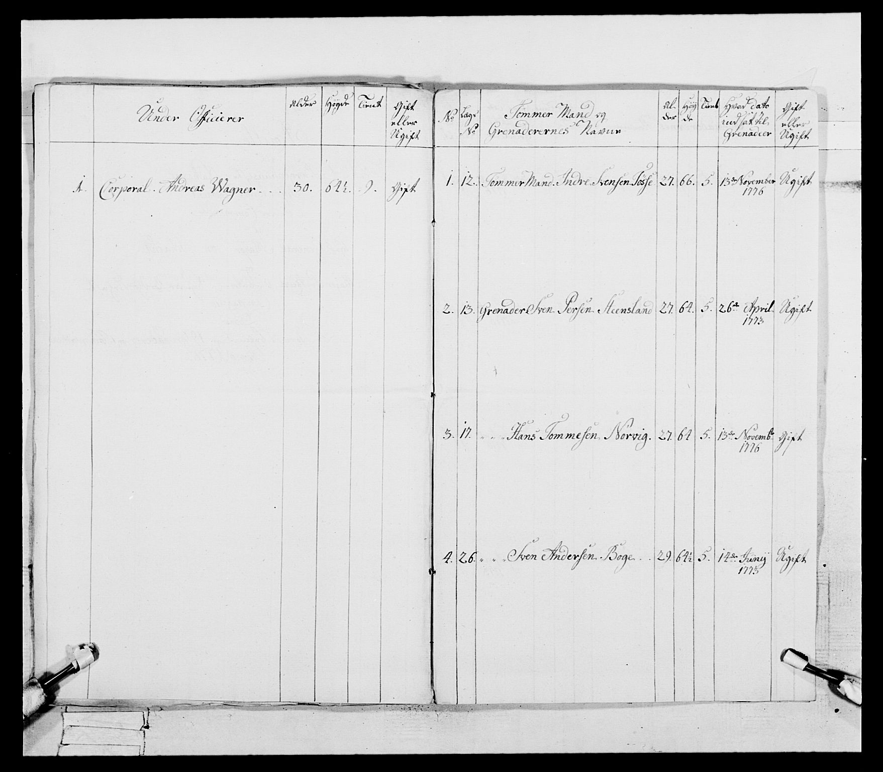 Generalitets- og kommissariatskollegiet, Det kongelige norske kommissariatskollegium, AV/RA-EA-5420/E/Eh/L0094: 2. Bergenhusiske nasjonale infanteriregiment, 1776-1779, p. 195