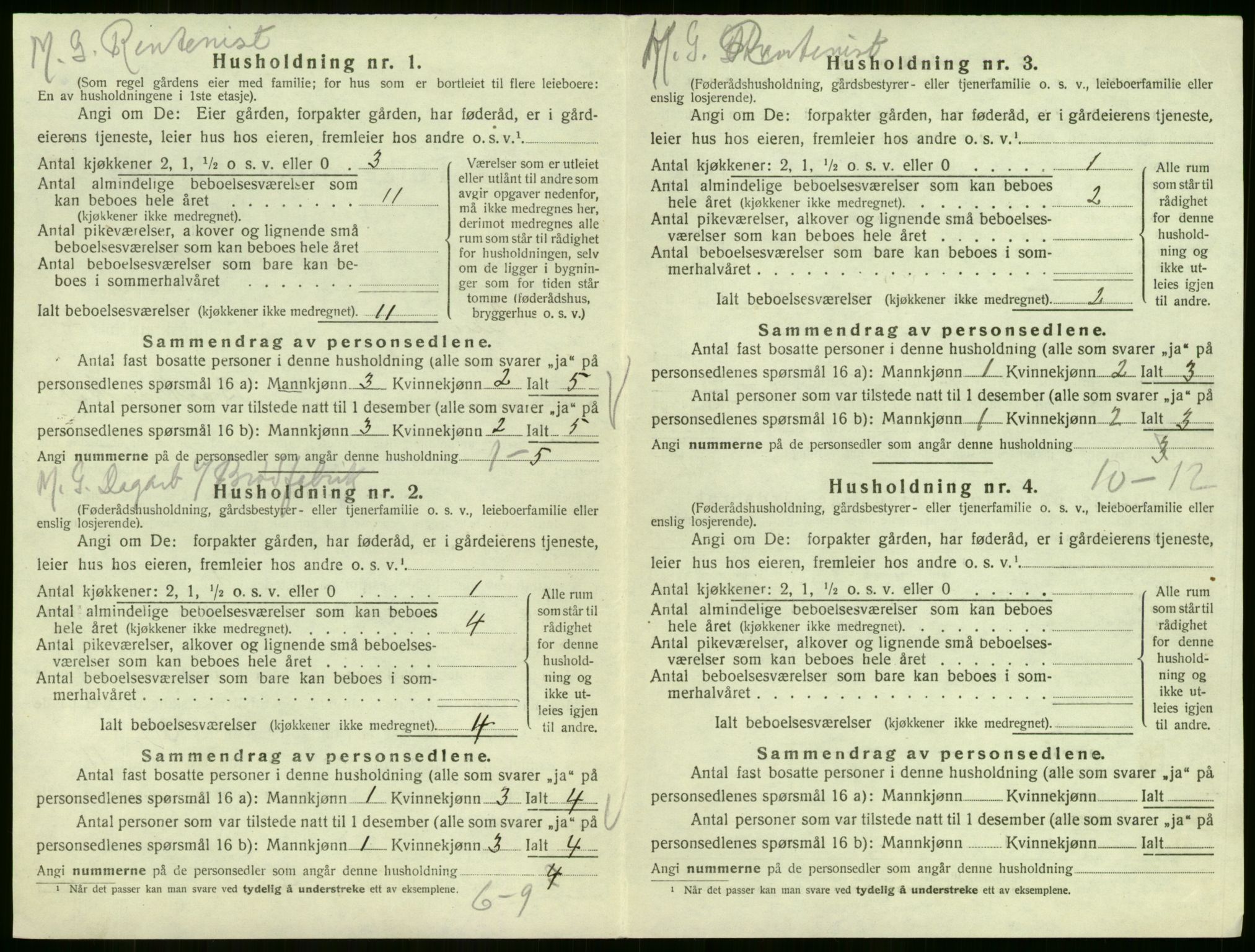 SAKO, 1920 census for Sem, 1920, p. 612