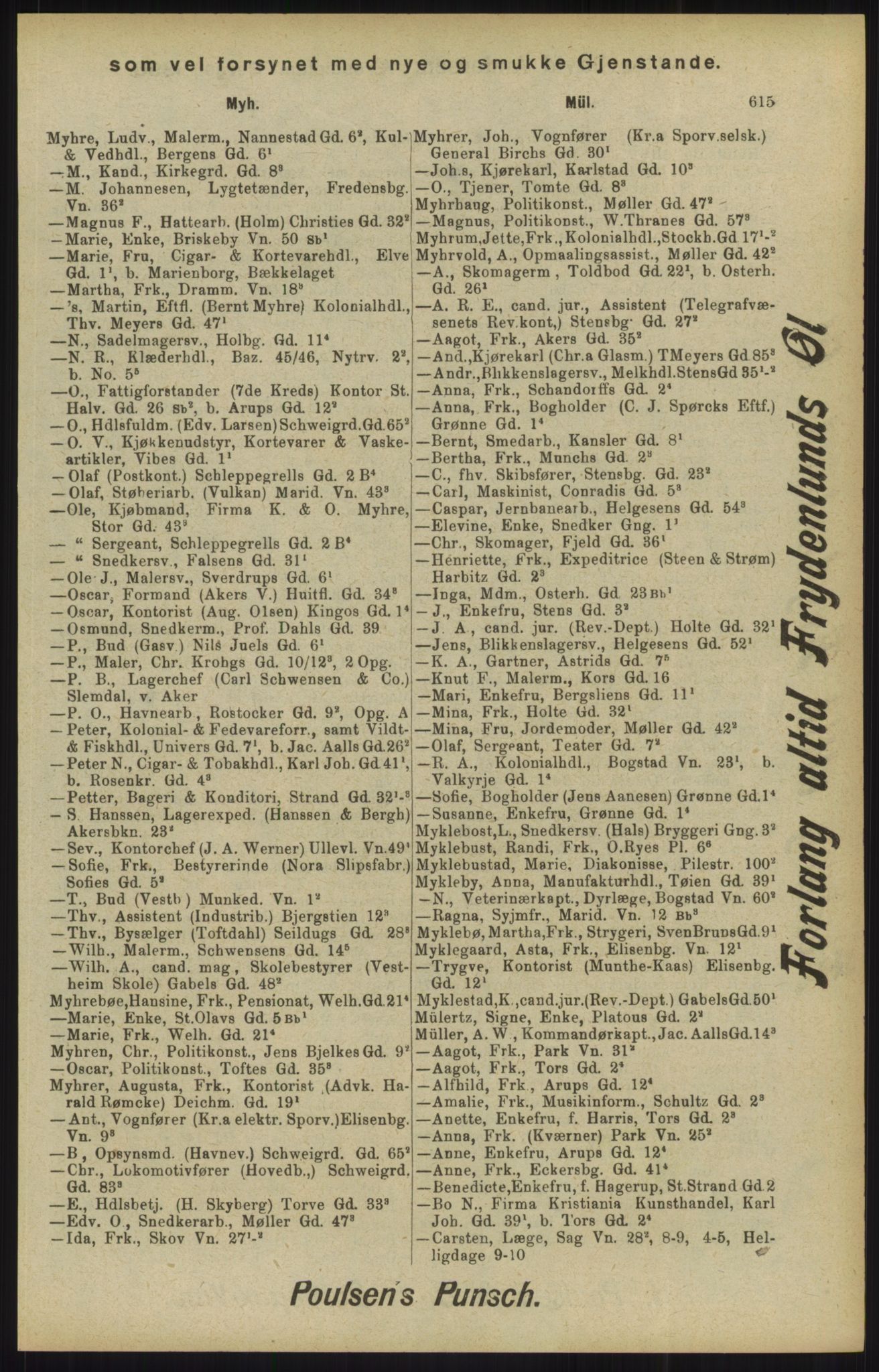 Kristiania/Oslo adressebok, PUBL/-, 1904, p. 615