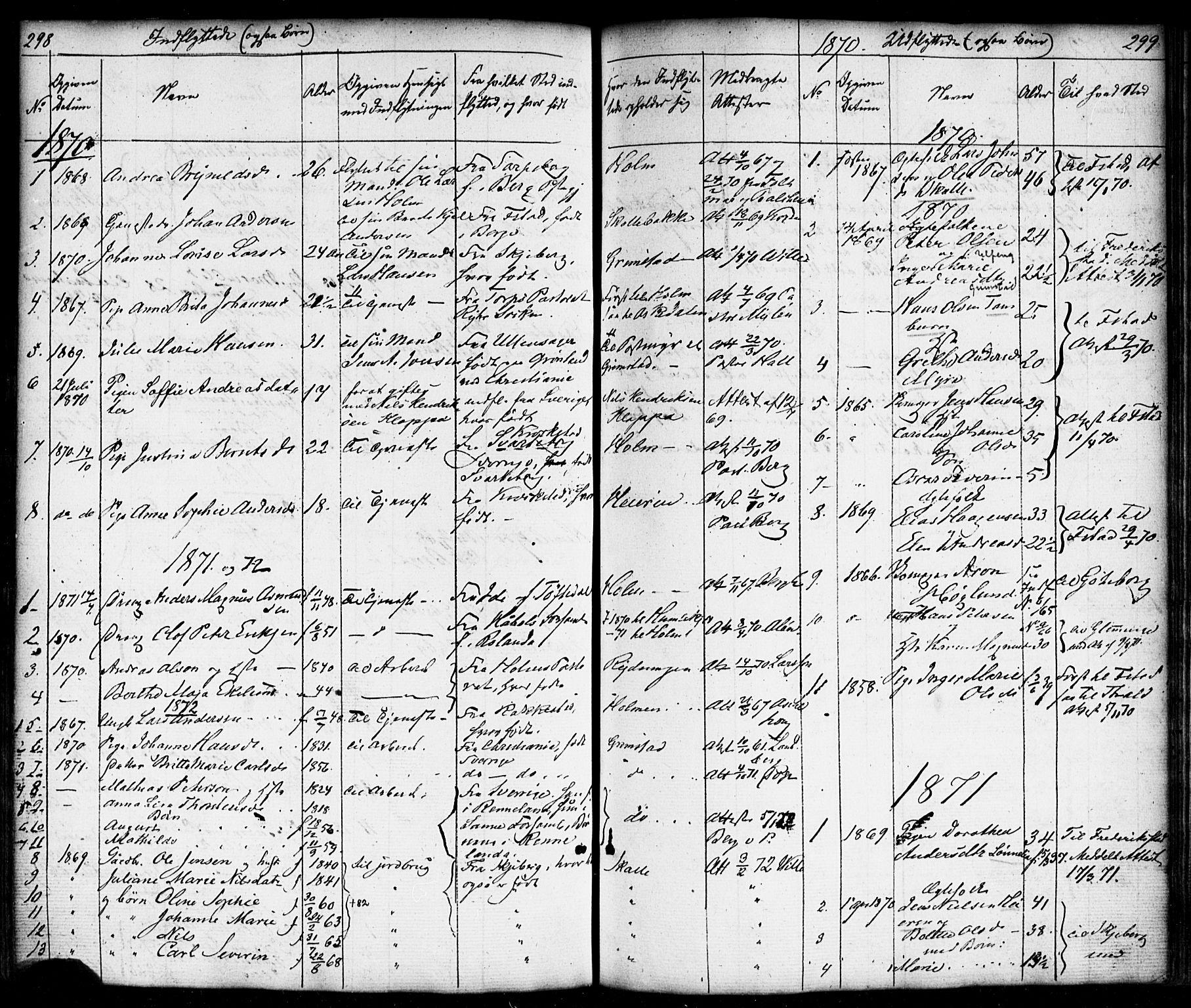 Borge prestekontor Kirkebøker, AV/SAO-A-10903/F/Fb/L0002: Parish register (official) no. II 2, 1853-1877, p. 298-299