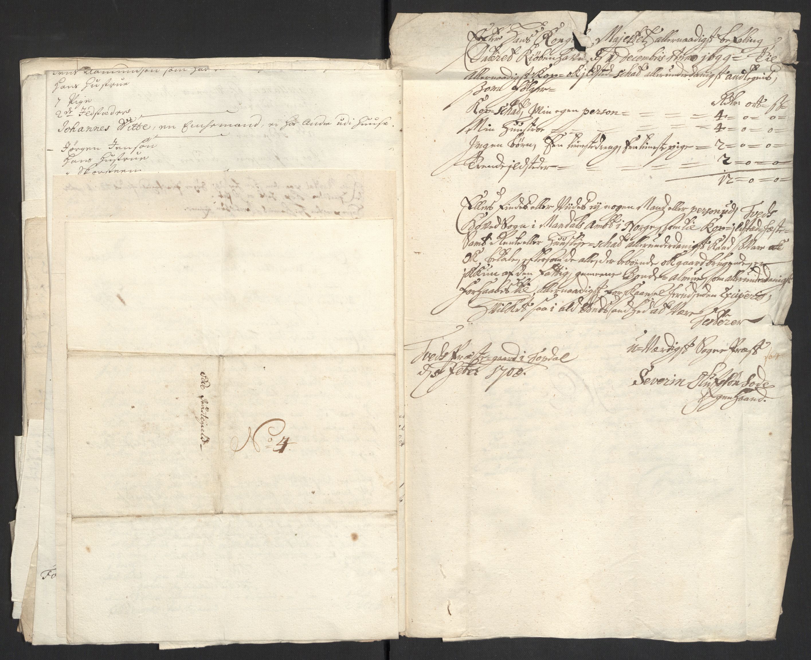 Rentekammeret inntil 1814, Reviderte regnskaper, Fogderegnskap, AV/RA-EA-4092/R43/L2548: Fogderegnskap Lista og Mandal, 1700, p. 169