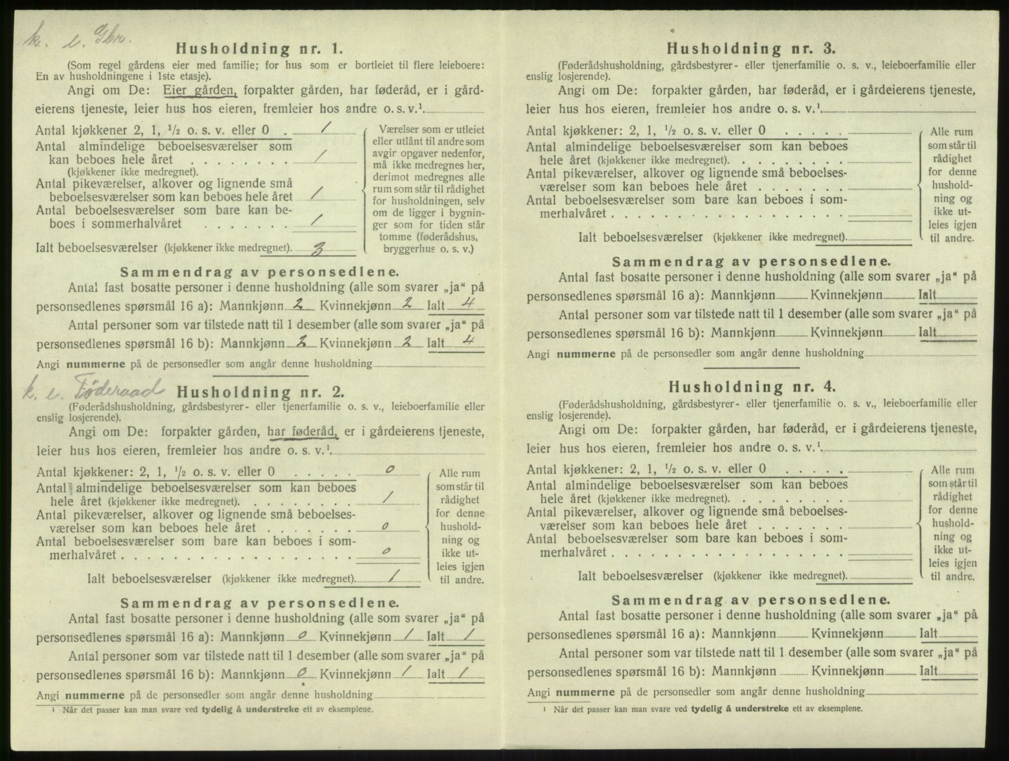 SAB, 1920 census for Brekke, 1920, p. 247