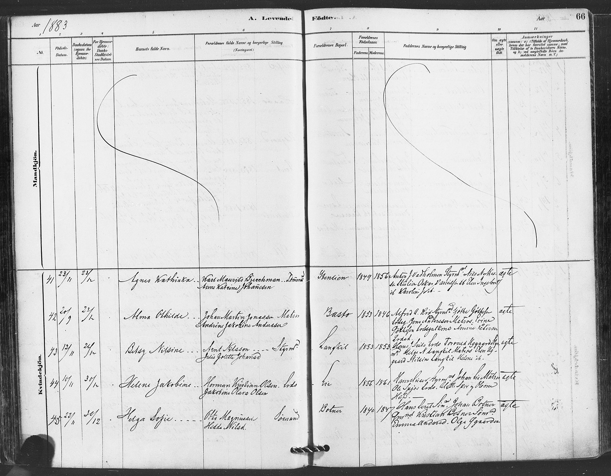 Hvaler prestekontor Kirkebøker, AV/SAO-A-2001/F/Fa/L0008: Parish register (official) no. I 8, 1878-1895, p. 66