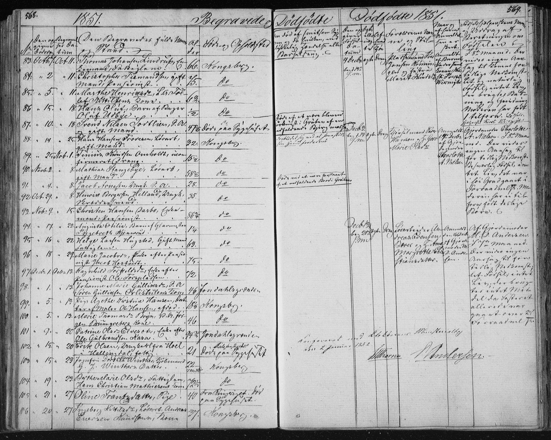 Kongsberg kirkebøker, SAKO/A-22/F/Fa/L0009: Parish register (official) no. I 9, 1839-1858, p. 568-569
