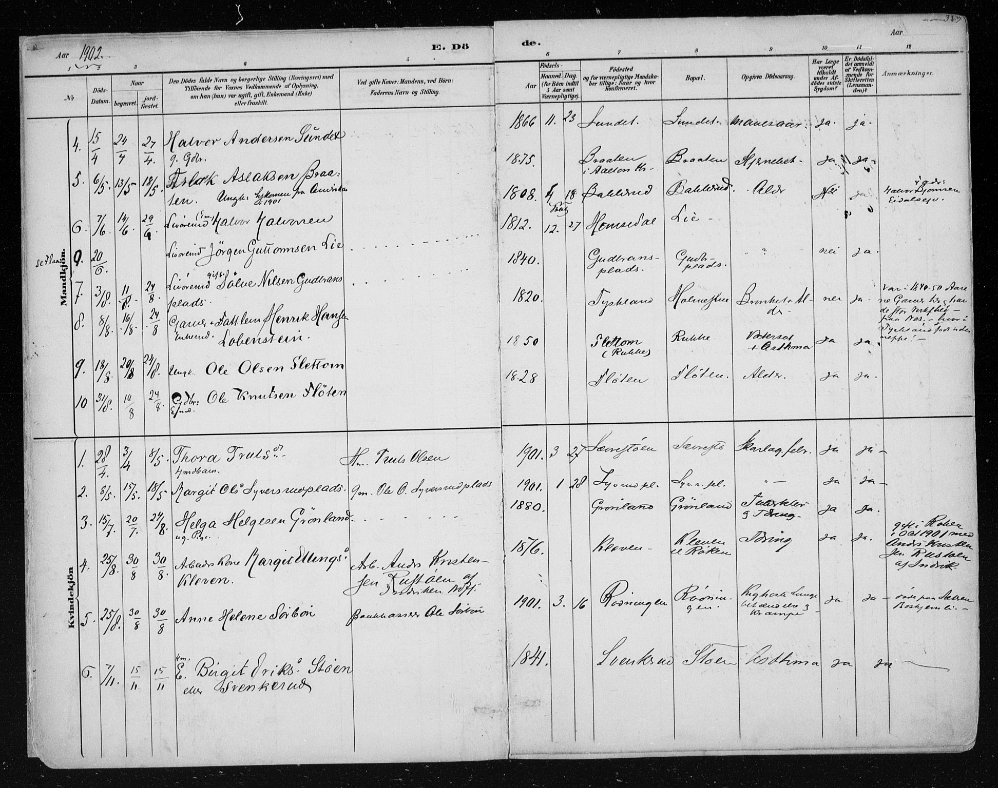 Nes kirkebøker, AV/SAKO-A-236/F/Fa/L0011: Parish register (official) no. 11, 1881-1912, p. 359