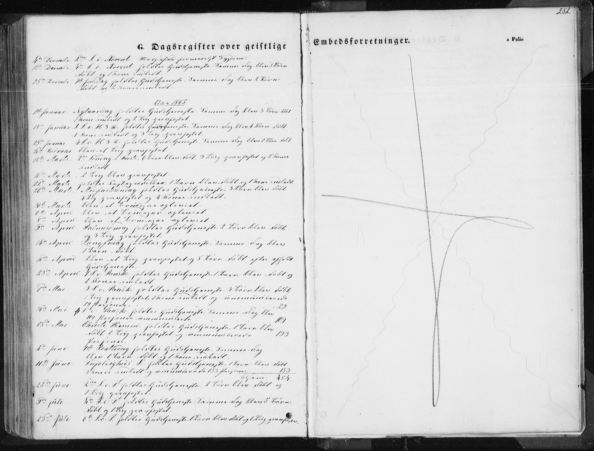 Tysvær sokneprestkontor, AV/SAST-A -101864/H/Ha/Haa/L0003: Parish register (official) no. A 3, 1856-1865, p. 252