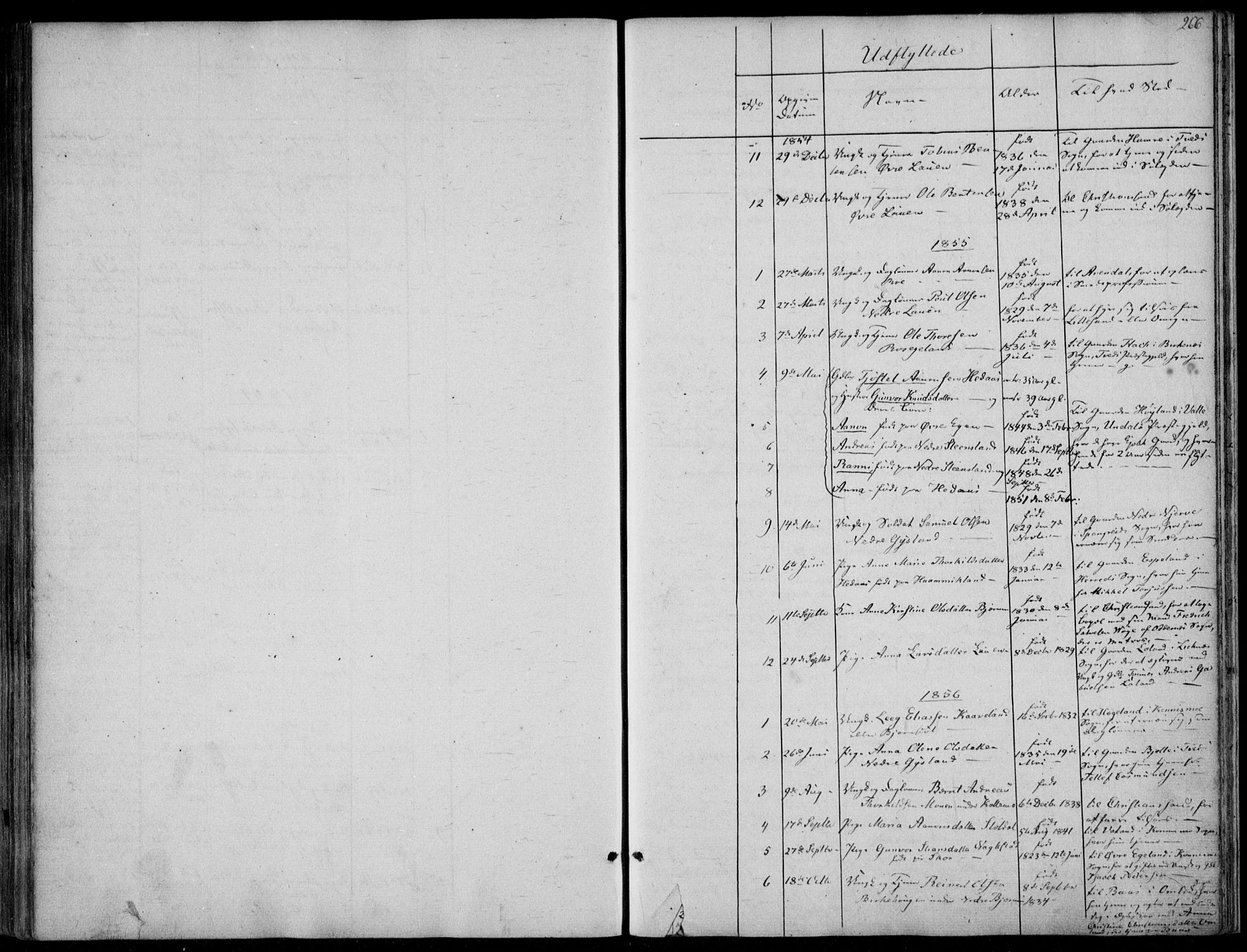 Hægebostad sokneprestkontor, AV/SAK-1111-0024/F/Fa/Faa/L0004: Parish register (official) no. A 4, 1834-1864, p. 266