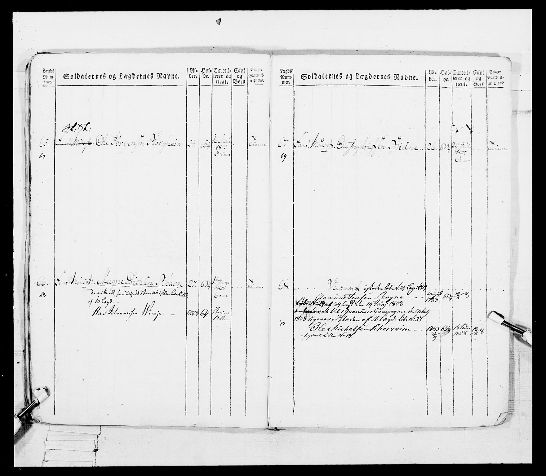 Generalitets- og kommissariatskollegiet, Det kongelige norske kommissariatskollegium, AV/RA-EA-5420/E/Eh/L0097: Bergenhusiske nasjonale infanteriregiment, 1803-1807, p. 253