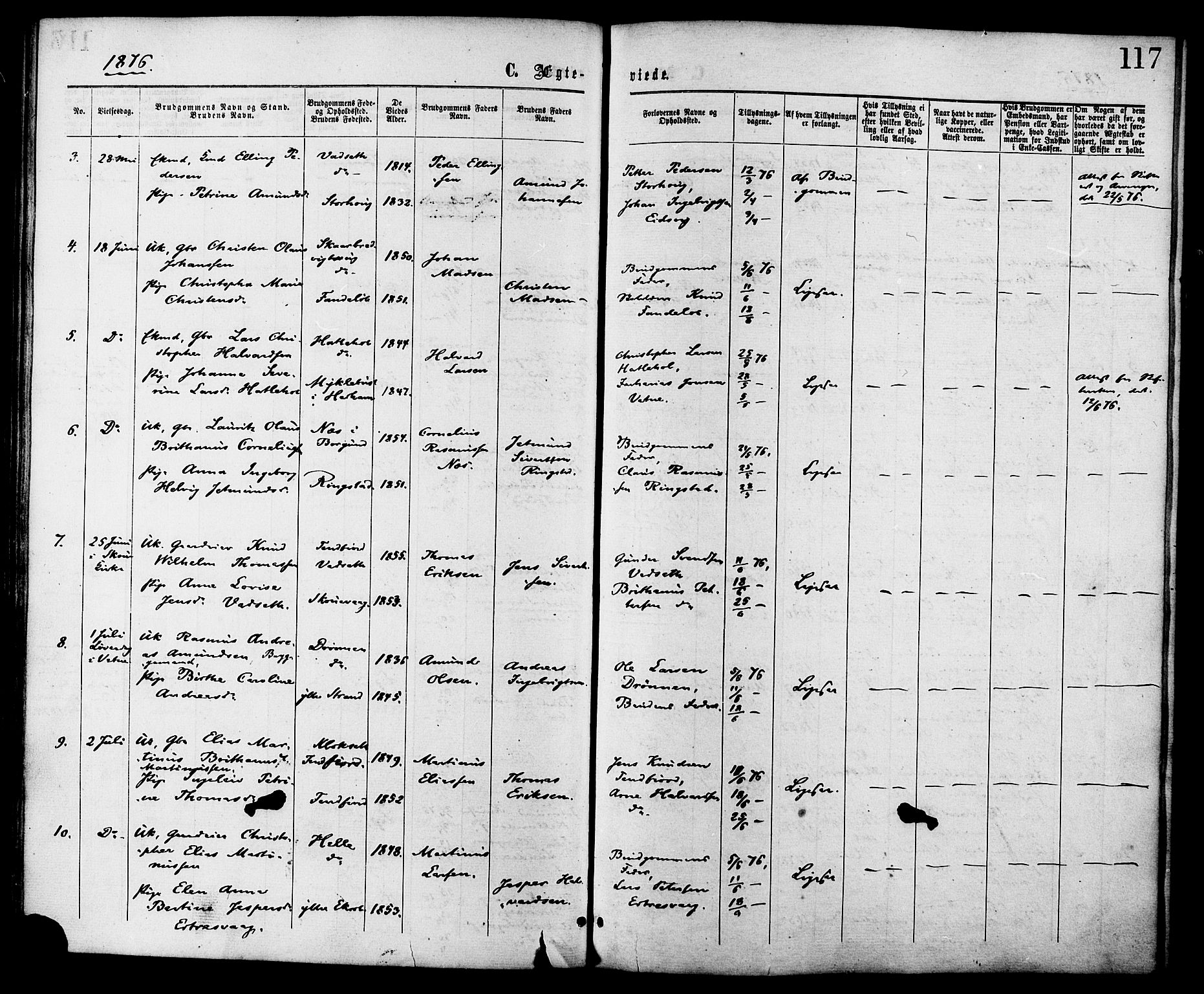 Ministerialprotokoller, klokkerbøker og fødselsregistre - Møre og Romsdal, AV/SAT-A-1454/525/L0373: Parish register (official) no. 525A03, 1864-1879, p. 117