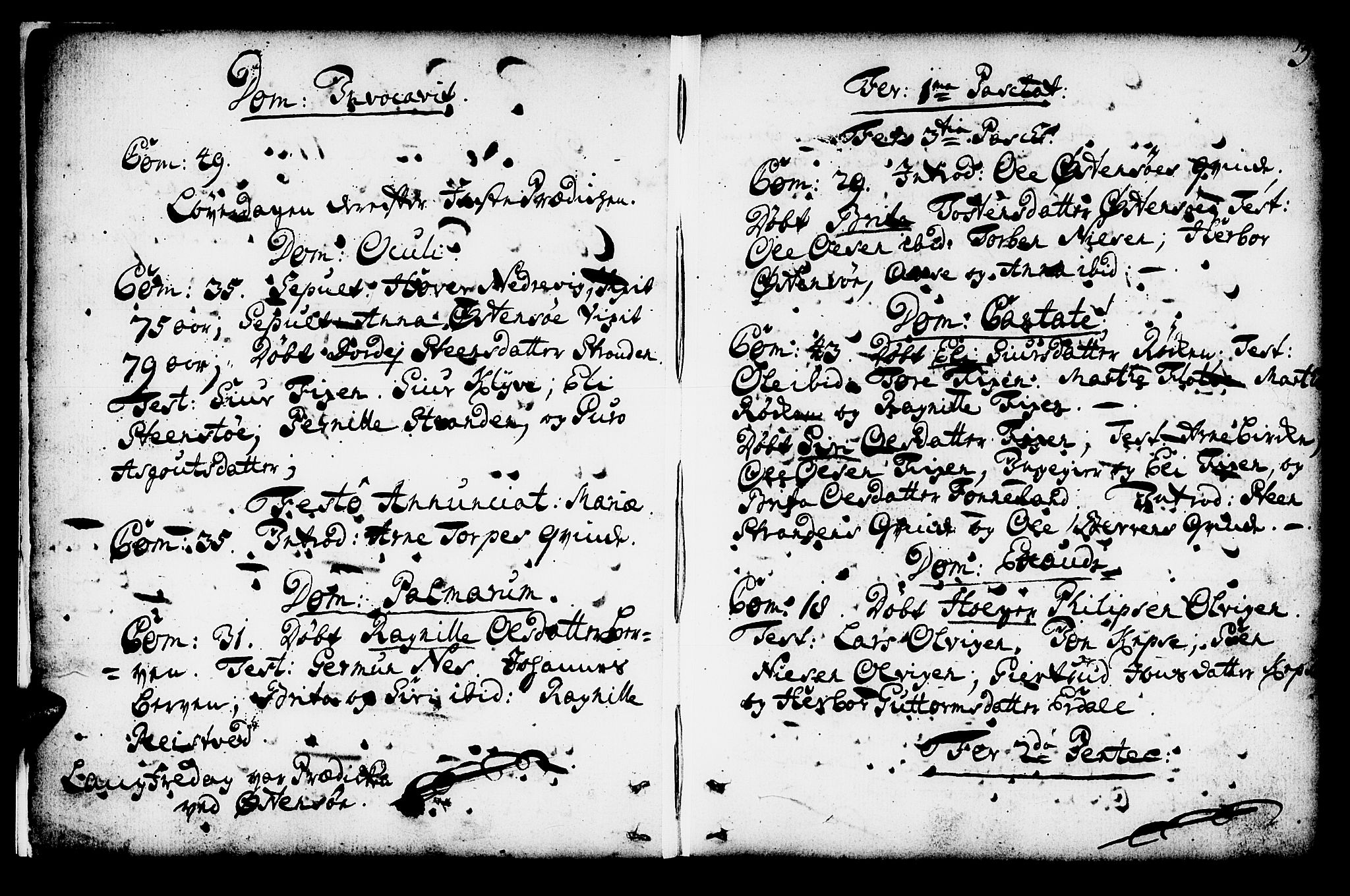 Kvam sokneprestembete, AV/SAB-A-76201/H/Haa: Parish register (official) no. A 4, 1743-1795, p. 3