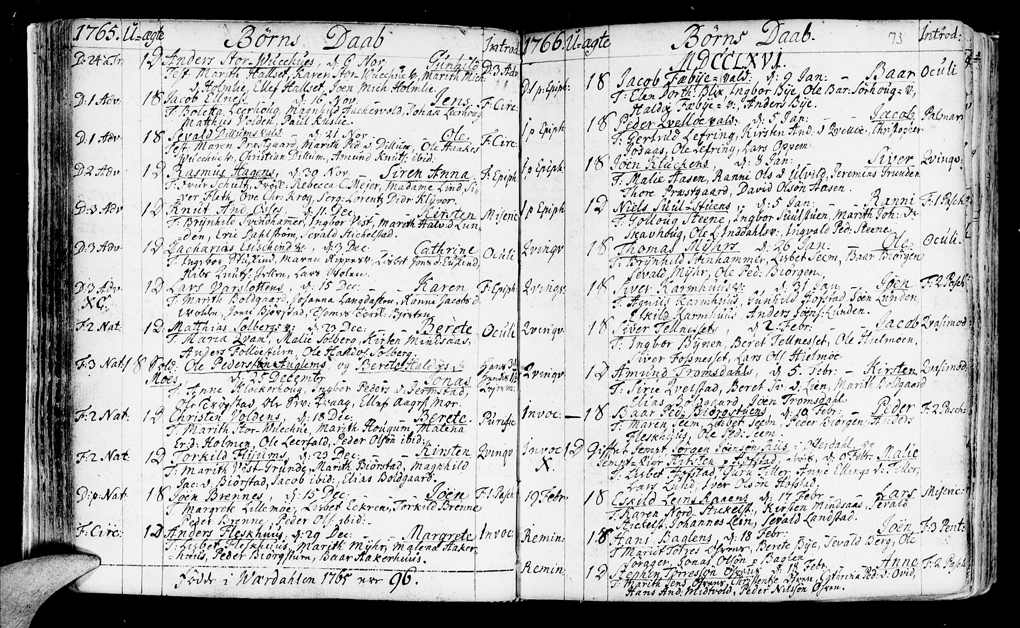 Ministerialprotokoller, klokkerbøker og fødselsregistre - Nord-Trøndelag, SAT/A-1458/723/L0231: Parish register (official) no. 723A02, 1748-1780, p. 73