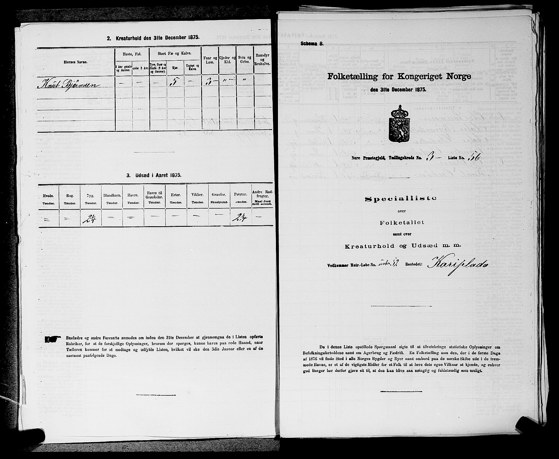 SAKO, 1875 census for 0633P Nore, 1875, p. 342