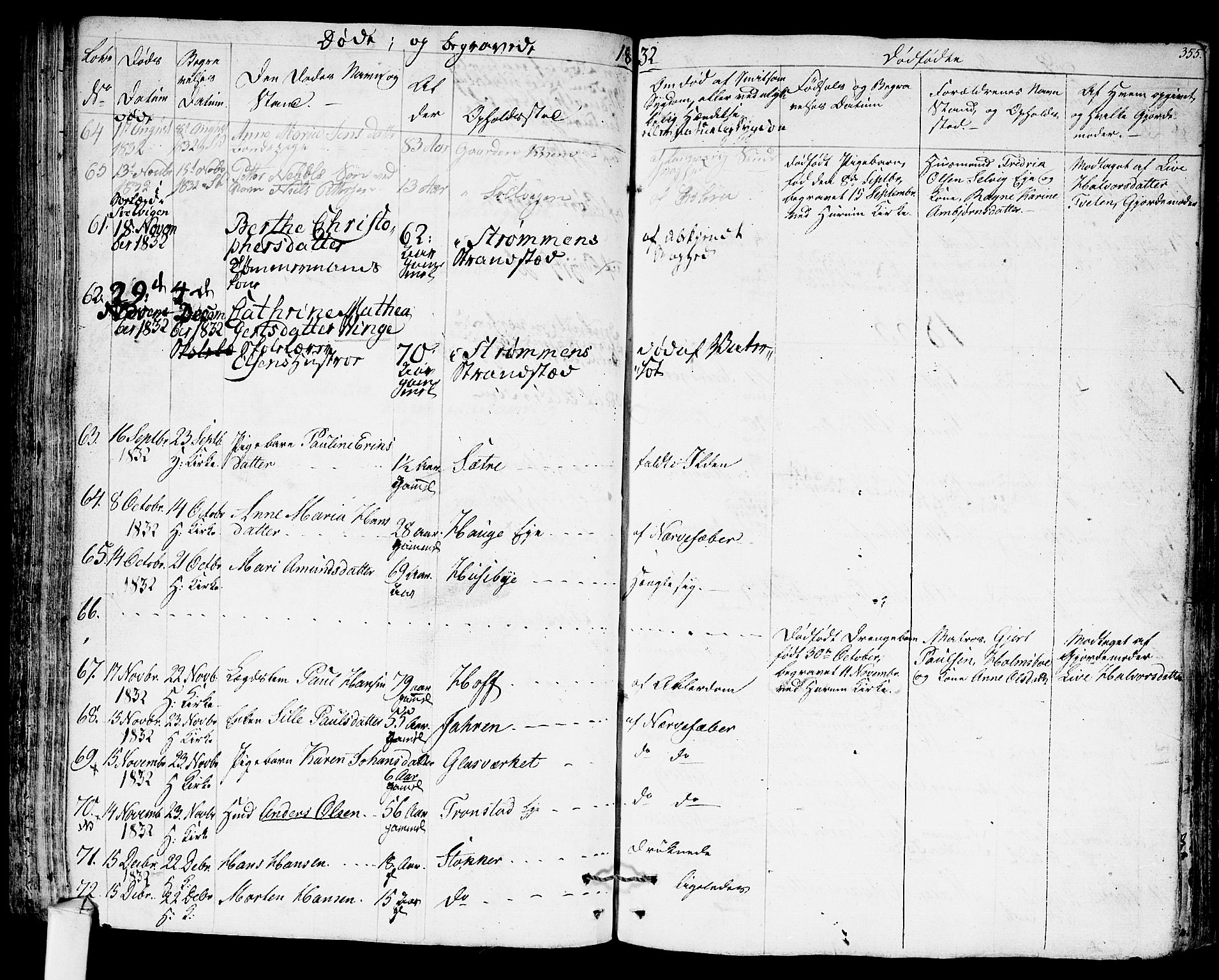 Hurum kirkebøker, AV/SAKO-A-229/F/Fa/L0010: Parish register (official) no. 10, 1827-1846, p. 355