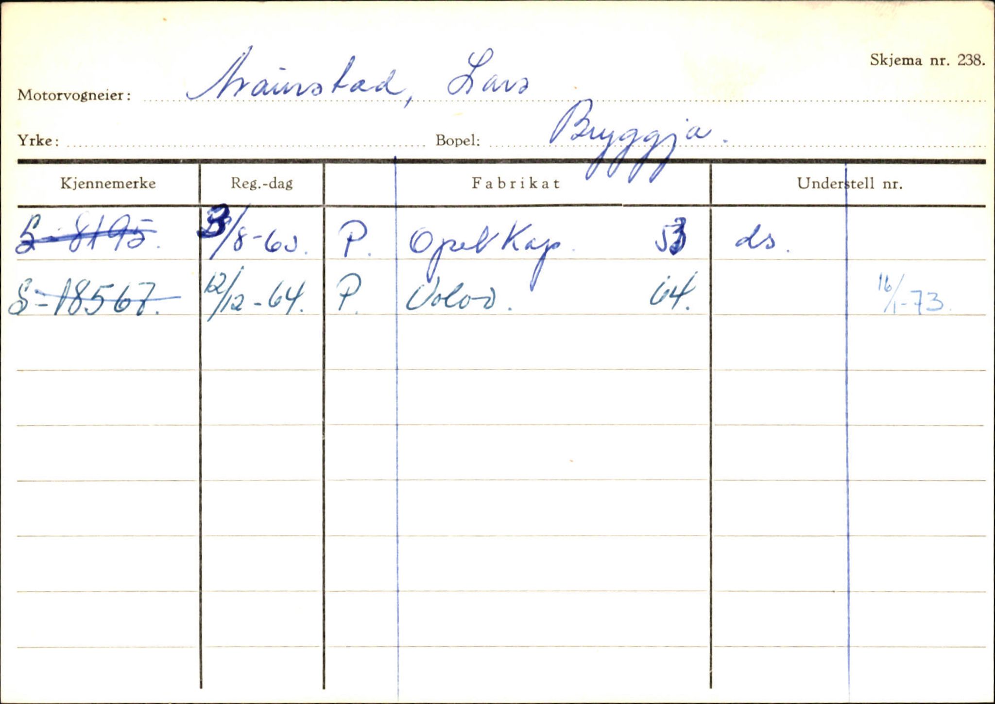 Statens vegvesen, Sogn og Fjordane vegkontor, SAB/A-5301/4/F/L0144: Registerkort Vågsøy A-R, 1945-1975, p. 1730