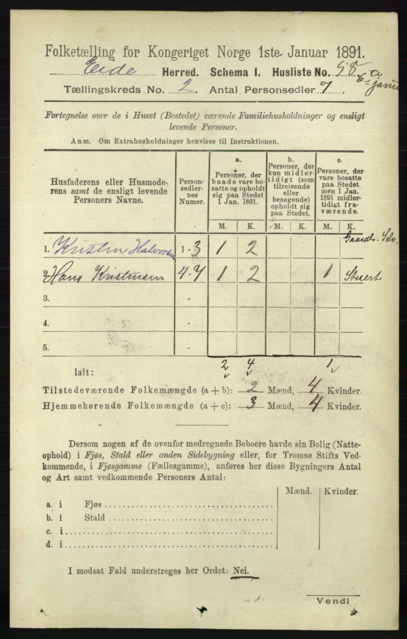 RA, 1891 census for 0925 Eide, 1891, p. 341