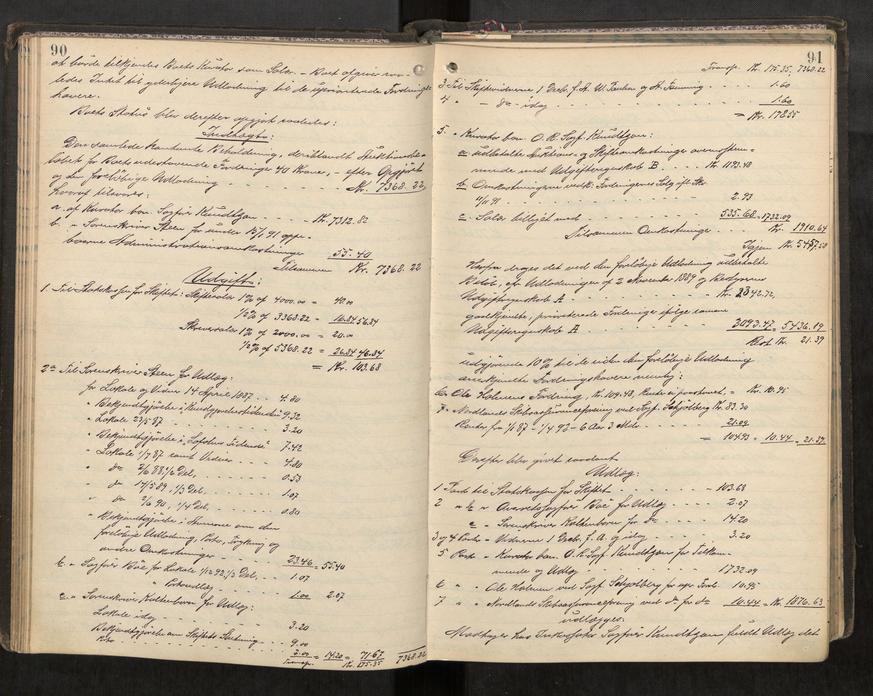 Lofoten sorenskriveri, AV/SAT-A-0017/1/3/3A/L0005: Skifteprotokoll, 1892-1897, p. 90-91