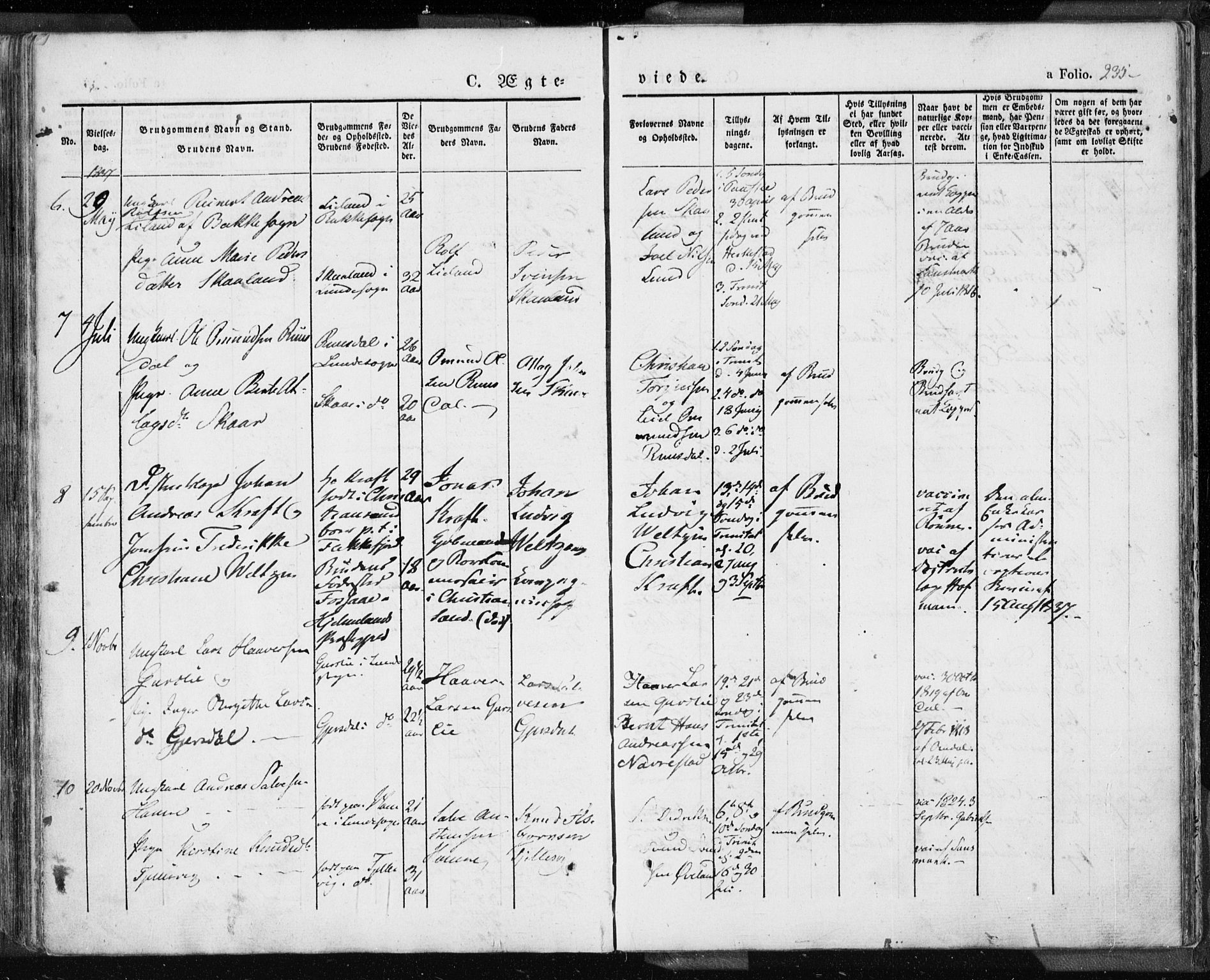 Lund sokneprestkontor, AV/SAST-A-101809/S06/L0007: Parish register (official) no. A 7.1, 1833-1854, p. 235