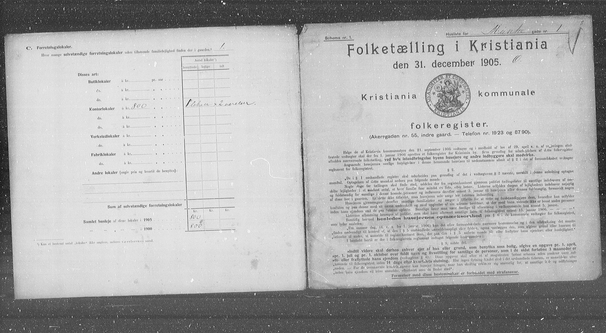 OBA, Municipal Census 1905 for Kristiania, 1905, p. 35690